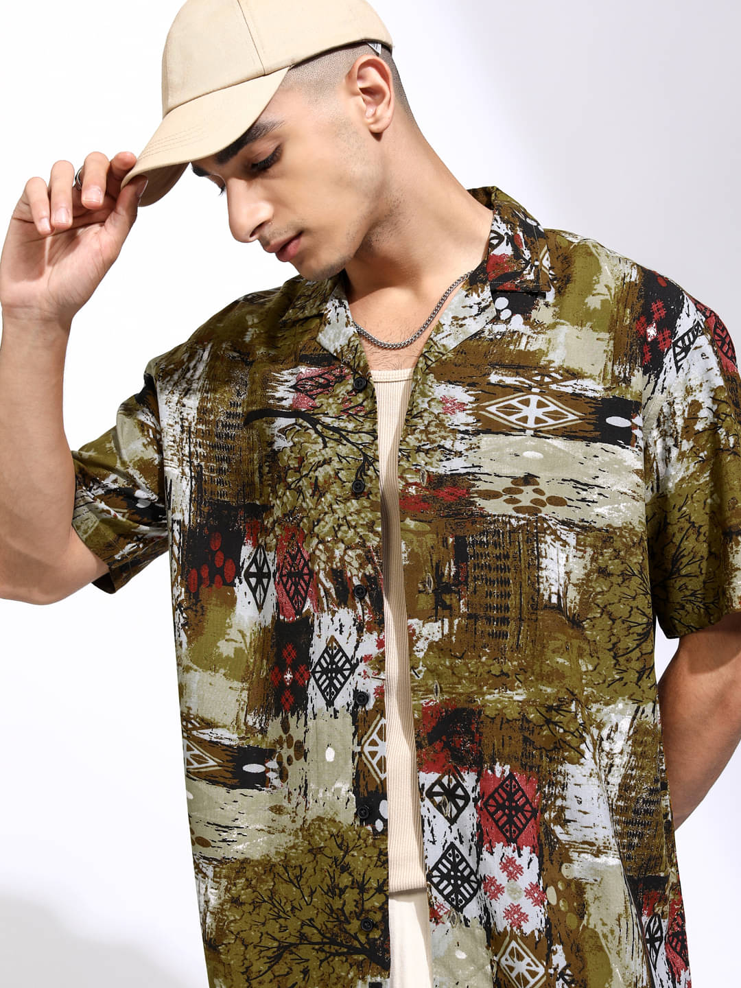    			Ketch Viscose Relaxed Fit Printed Half Sleeves Men's Casual Shirt - Multicolor ( Pack of 1 )