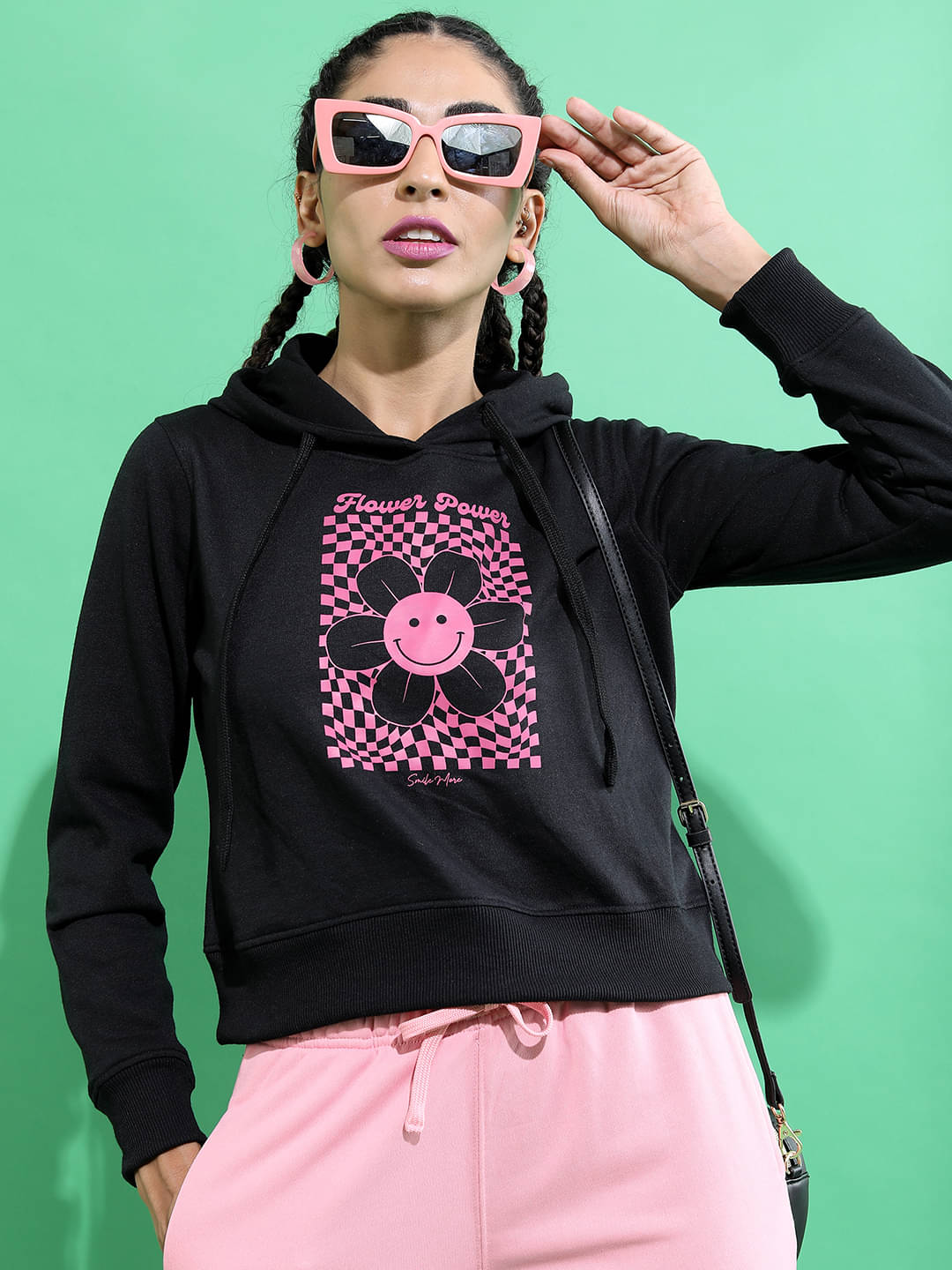 Ketch Women's Polyester Hooded Sweatshirt ( Black ) Ketch Women's Polyester Hooded Sweatshirt ( Black )
