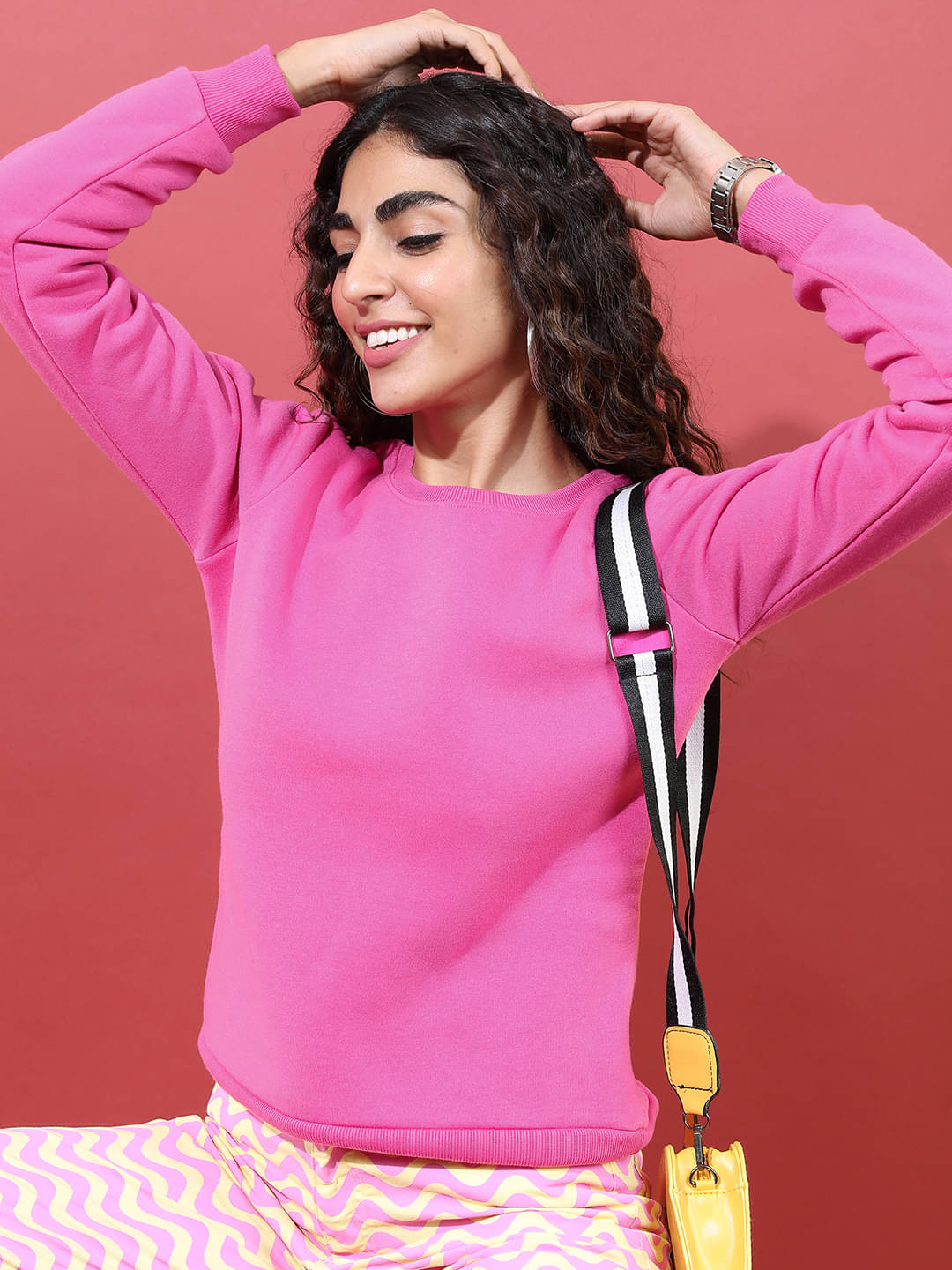 Ketch Women Polyester Round Neck Sweatshirt ( Purple ) Ketch Women Polyester Round Neck Sweatshirt ( Purple )