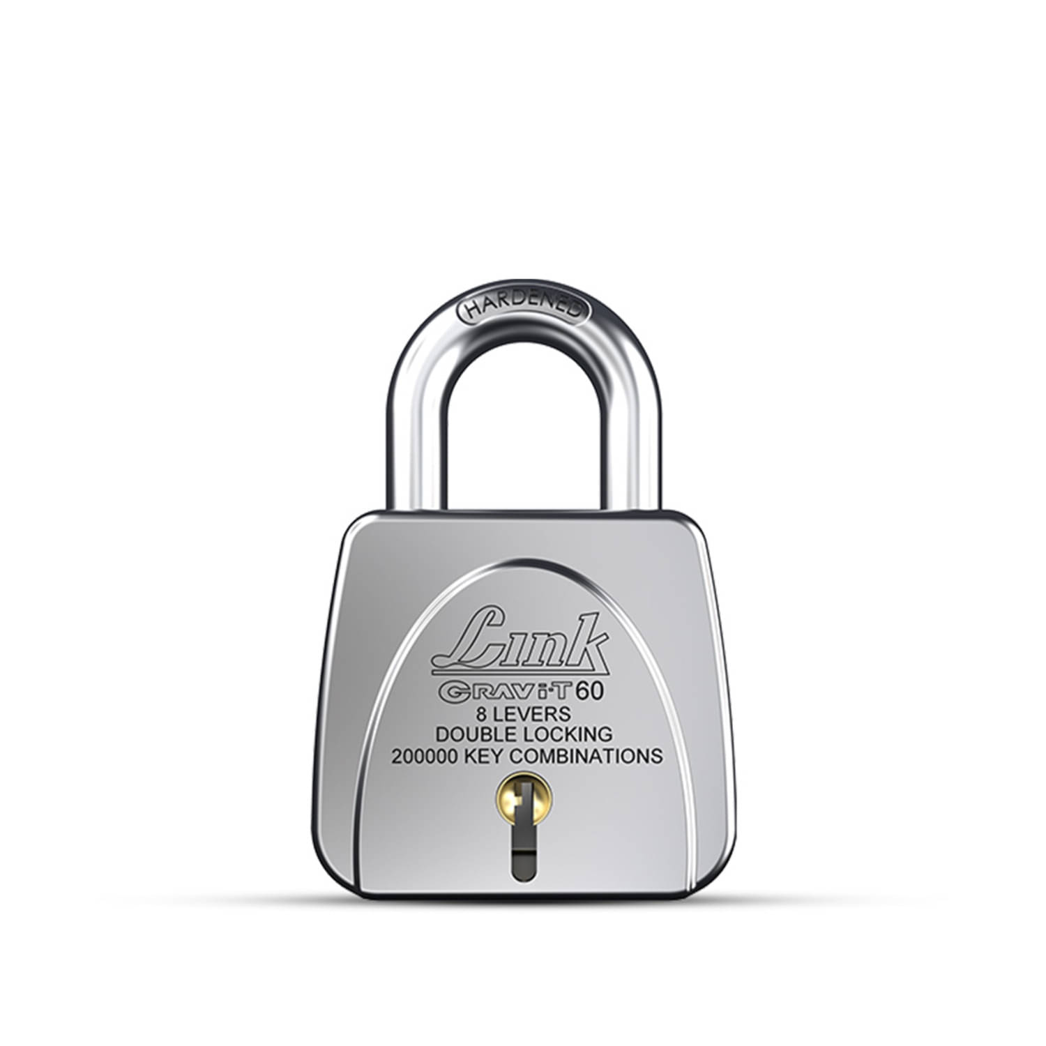Link Gravi-T 60mm Heavy Duty Padlock | Lock for Home Door, office, Shop, Travel | Tough CR Body | Hardened Steel Shackle, | Double Locking System | 2 Lakh Key Combinations Link Gravi-T 60mm Heavy Duty Padlock | Lock for Home Door, office, Shop, Travel | Tough CR Body | Hardened Steel Shackle, | Double Locking System | 2 Lakh Key Combinations