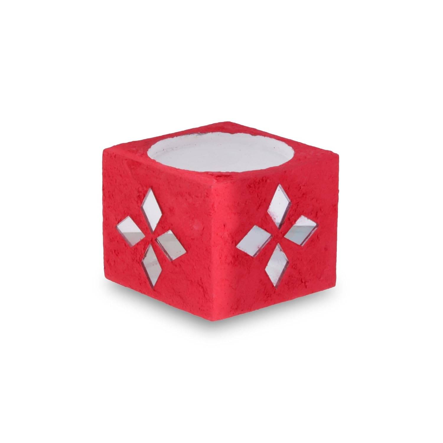     			Little Birdie Red Table Top Wood Tea Light Holder - Pack of 1