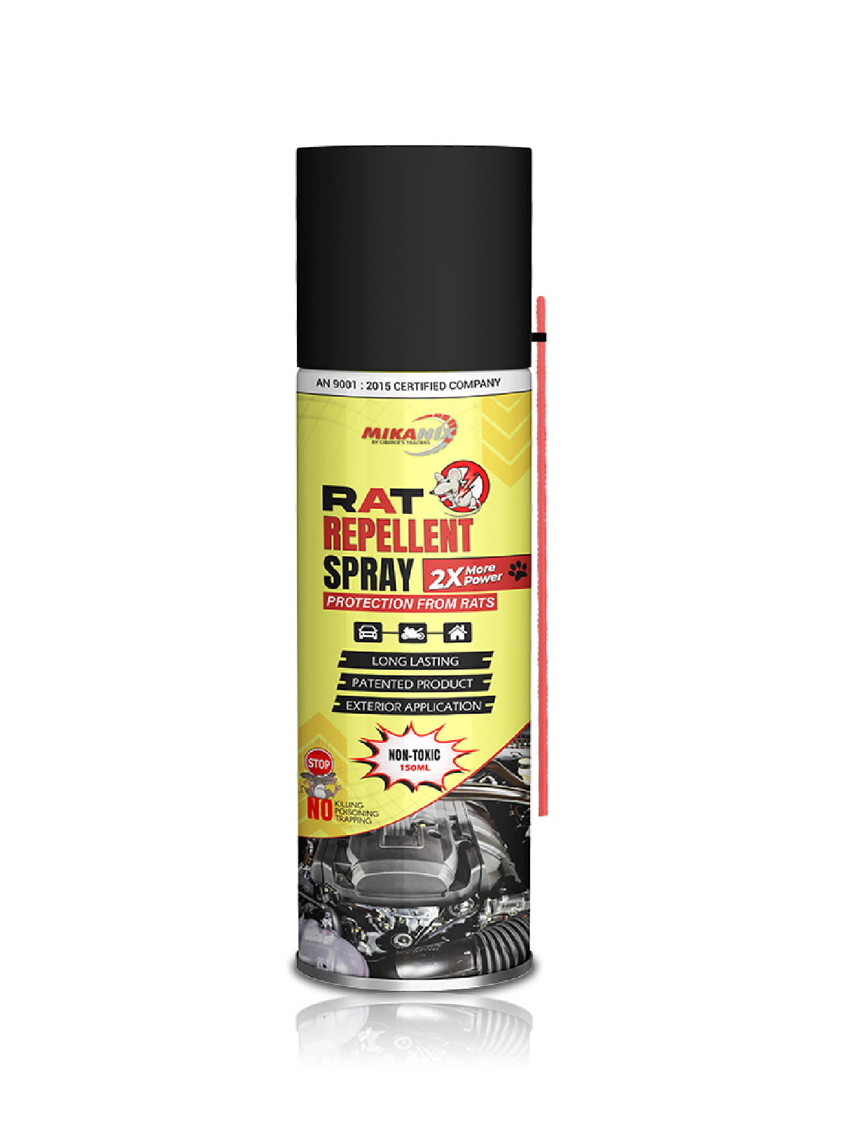     			MIKANIX Rat Repellent Spray Protect Engine Parts and Wires | 2X Advance Formula | Long-Lasting Effect |Non-Toxic Rat Repeal Spray | Indoor & Outdoor | For Home | Car & Bike (150 ML)