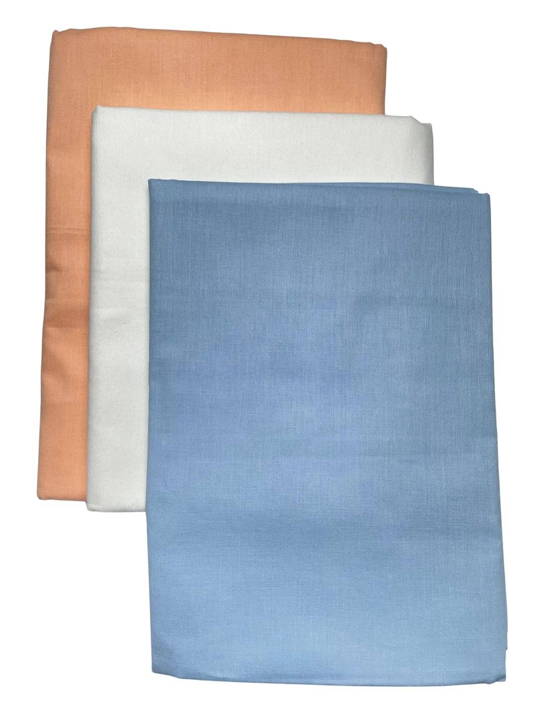 Maharaja Off-White Cotton Blend Men's Unstitched Kurta ( Pack of 3 ) Maharaja Off-White Cotton Blend Men's Unstitched Kurta ( Pack of 3 )