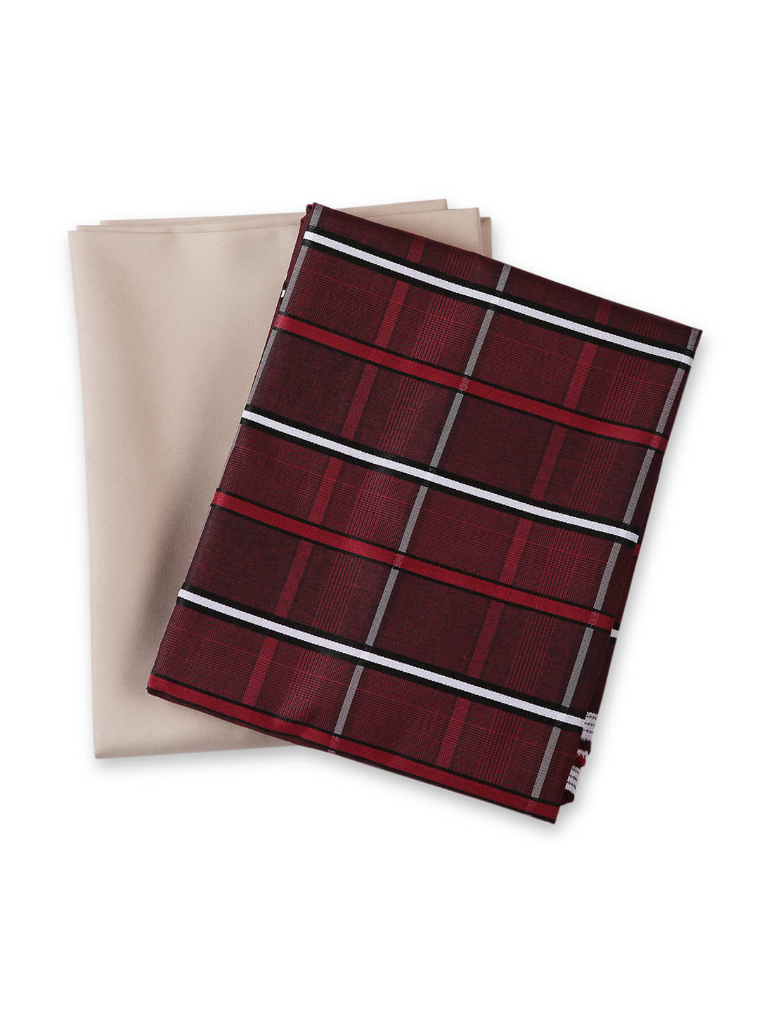 Maharaja Red Cotton Blend Men's Unstitched Shirts & Trousers ( Pack of 1 )     			Maharaja Red Cotton Blend Men's Unstitched Shirts & Trousers ( Pack of 1 )