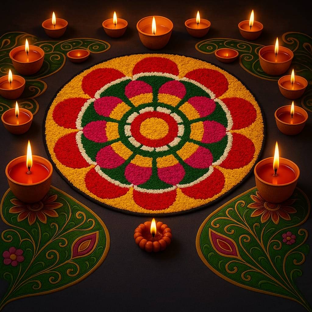 Matveda Set of 1 Regular Cotton Door Mat ( 59 X 59 cm ) Multi     			Matveda Set of 1 Regular Cotton Door Mat ( 59 X 59 cm ) Multi