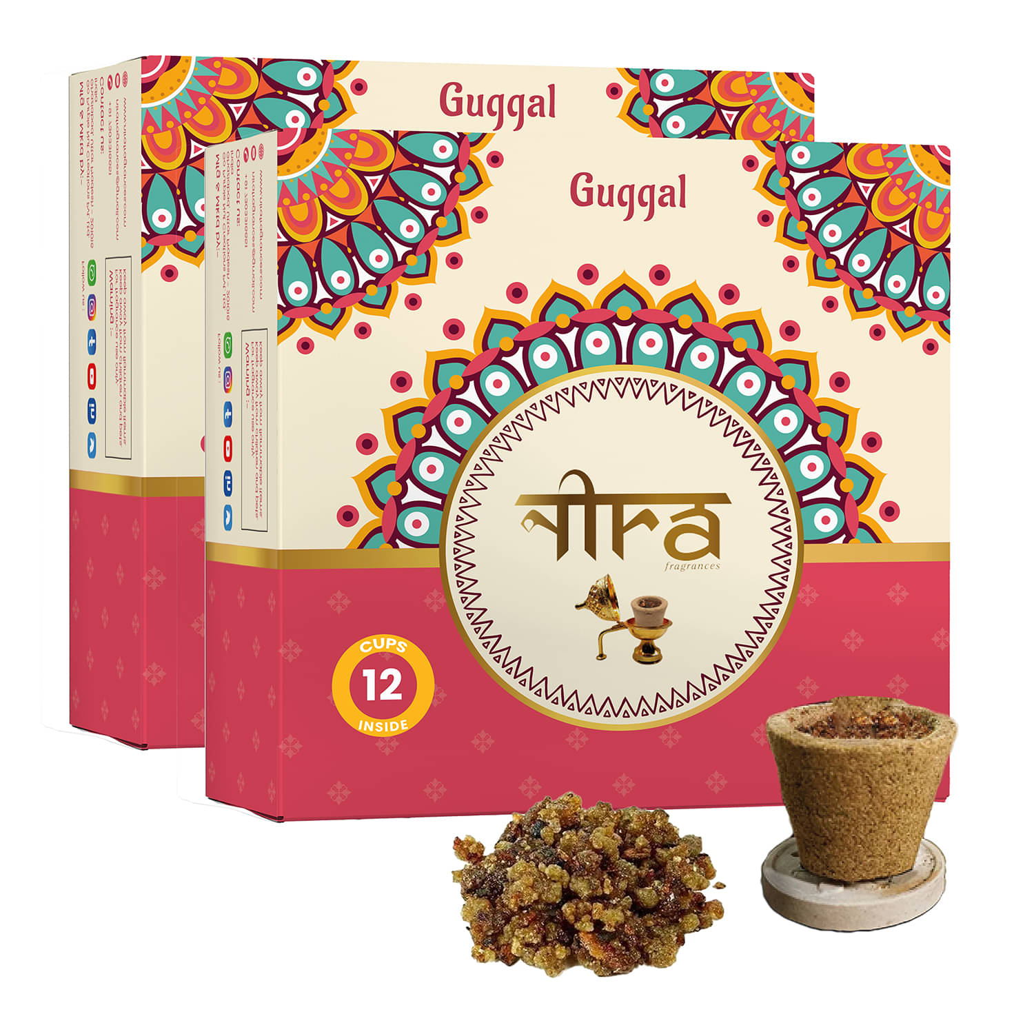 Nira Fragrances Havan Cups Guggal 24 Pieces ( Pack of 2 ) Nira Fragrances Havan Cups Guggal 24 Pieces ( Pack of 2 )
