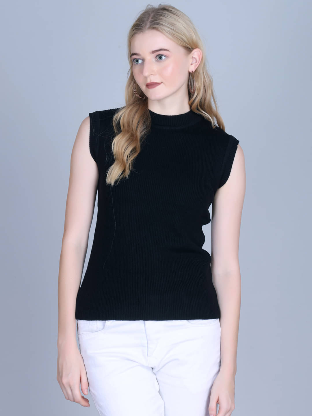     			OBAAN Acrylic Round Neck Women's Pullovers - Black ( Pack of 1 )