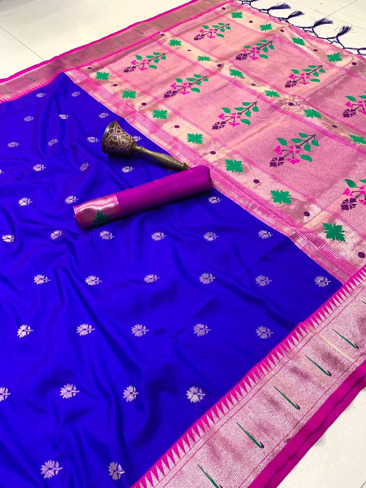     			PANZORA Silk Solid Regular Saree Without Blouse Piece ( Multicolor 8 )