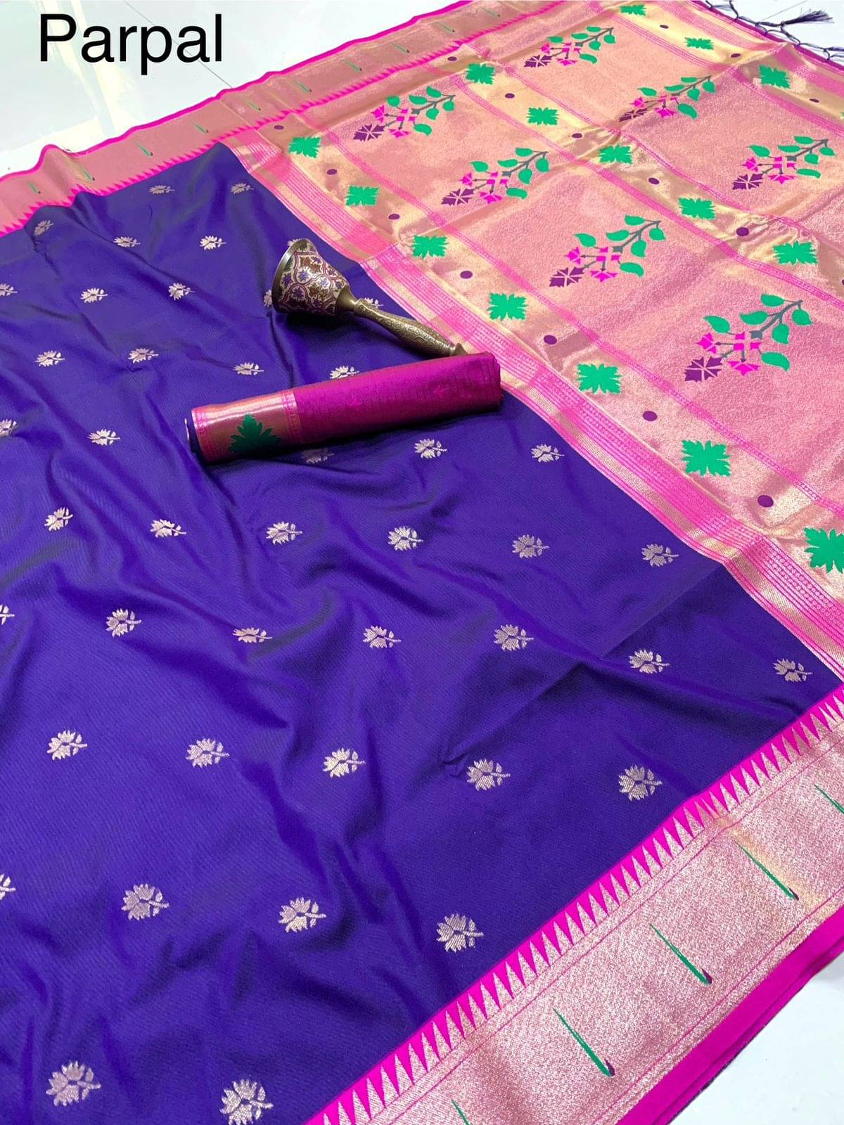     			PANZORA Silk Solid Regular Saree Without Blouse Piece ( LightBLue )
