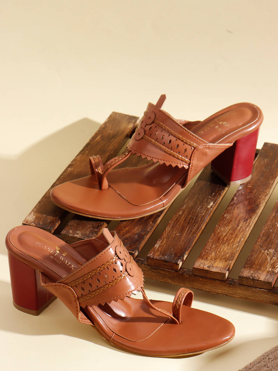 PLANET WALK Tan Women's Pumps Heels PLANET WALK Tan Women's Pumps Heels