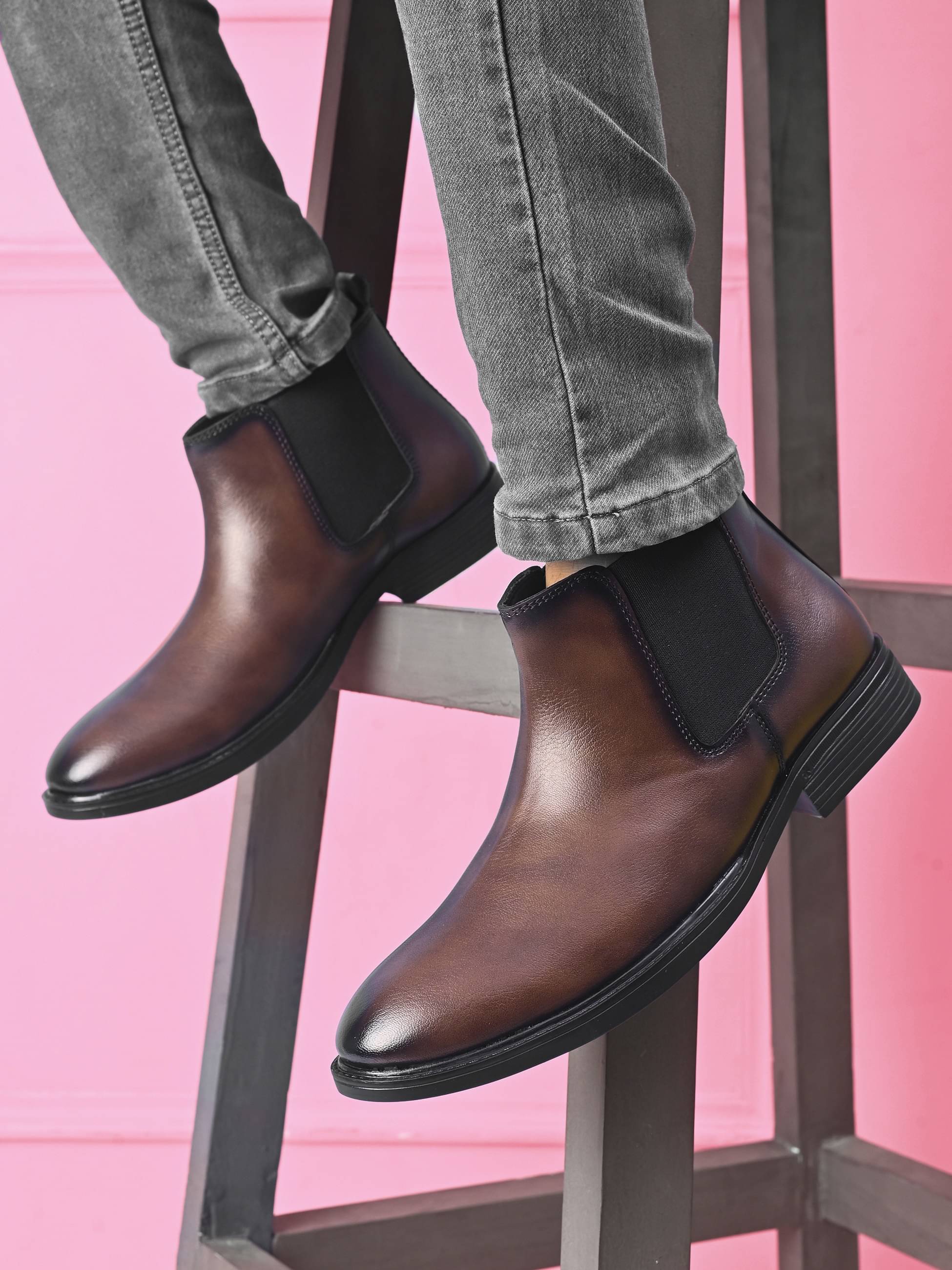     			Prolific Brown Men's Chelsea Boots