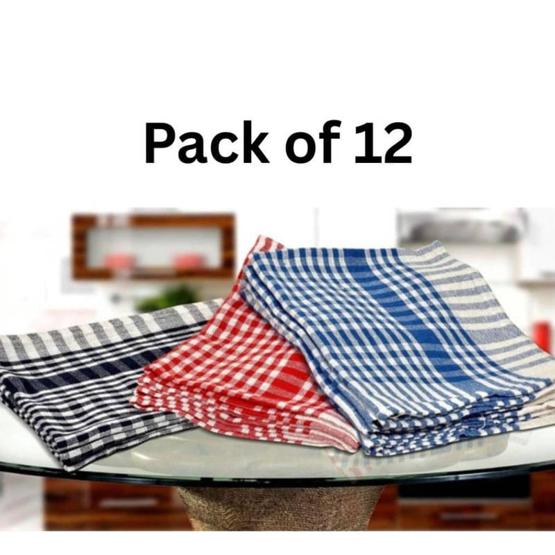     			SHREENATH SOLUTION Set of 12 Cotton Napkin