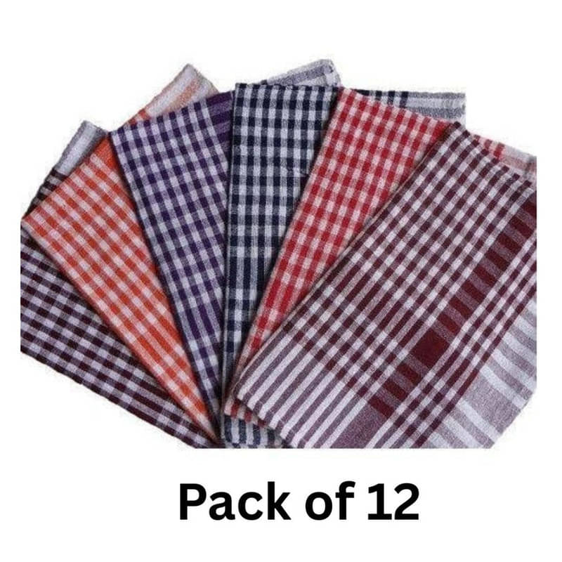     			SHREENATH SOLUTION Set of 12 Cotton Napkin