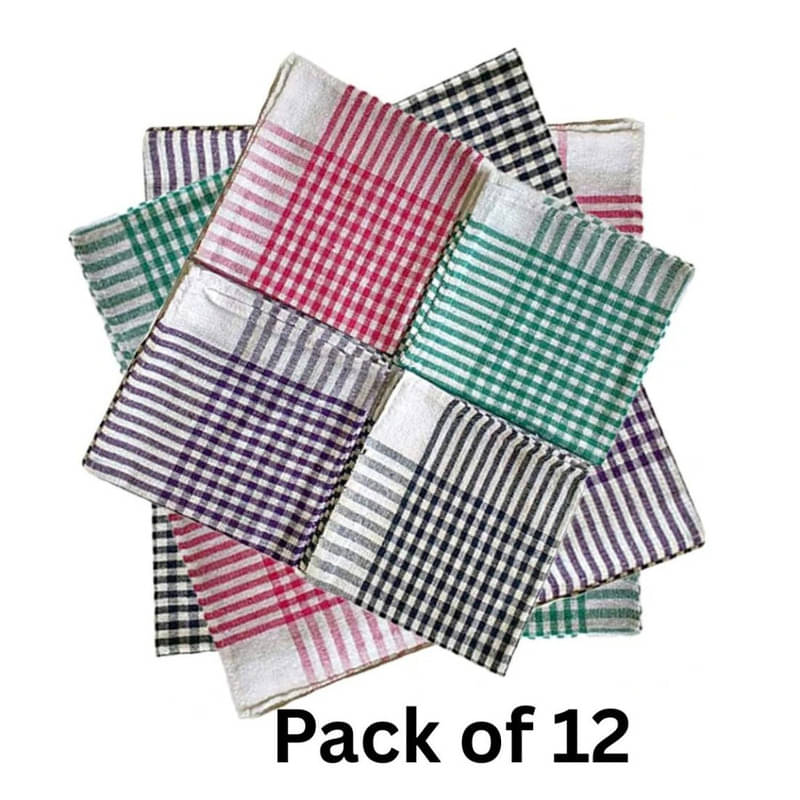     			SHREENATH SOLUTION Set of 12 Cotton Napkin