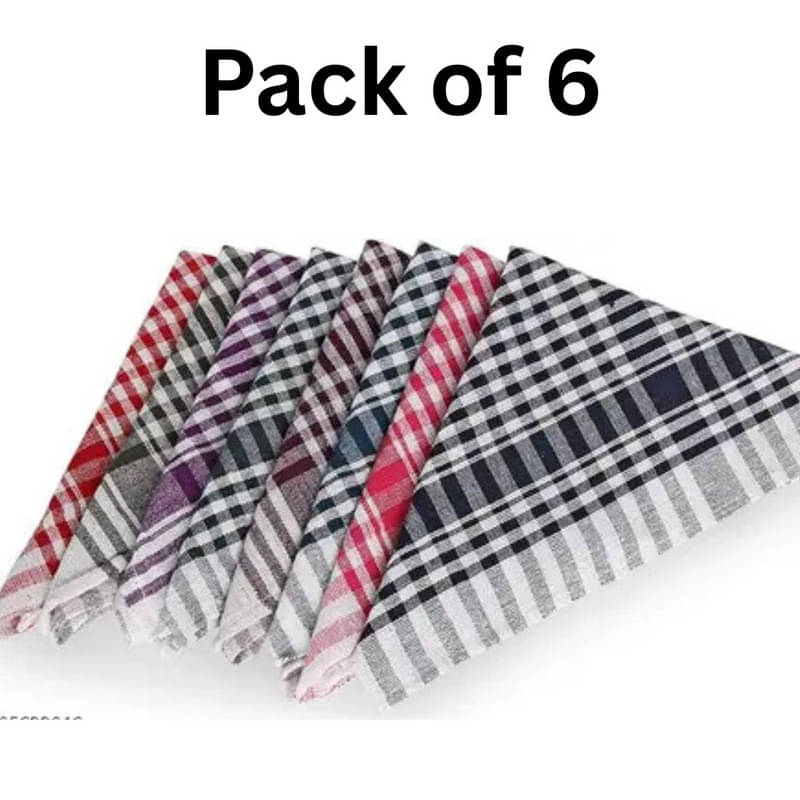     			SHREENATH SOLUTION Set of 6 Cotton Napkin