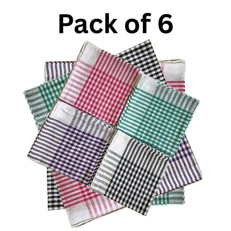     			SHREENATH SOLUTION Set of 6 Cotton Napkin