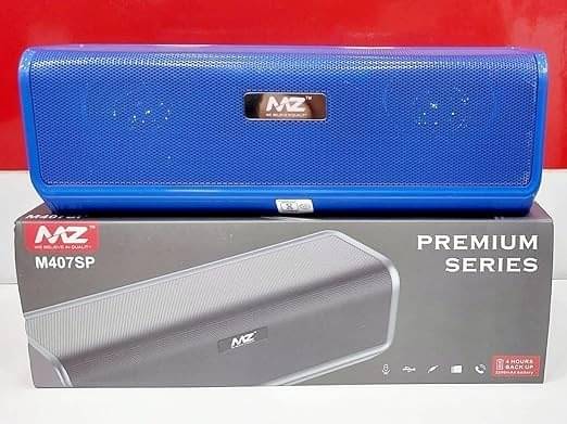     			SMarthub MZ M407SP 10 W Bluetooth Speaker Bluetooth v5.0 with USB,Aux,Call function,3D Bass Playback Time 24 hrs Metal
