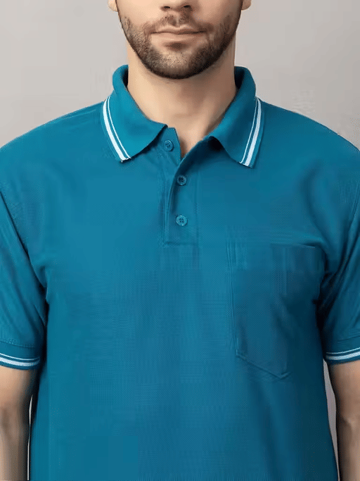     			Scuba Men Cotton Blend Regular Fit Solid Polo T Shirt ( Mint Green )