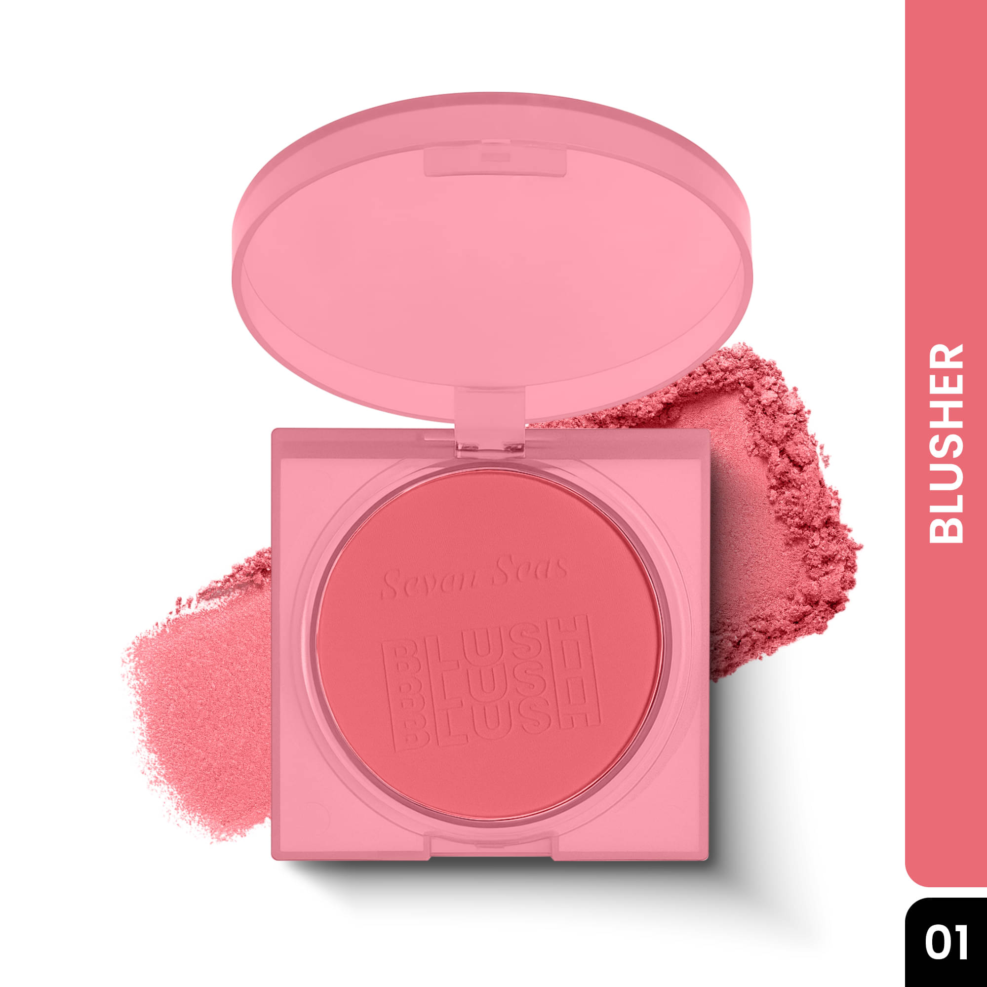     			Seven Seas Blusher and eyeshadow Pressed Powder Blush Rose Pink 11.5 g