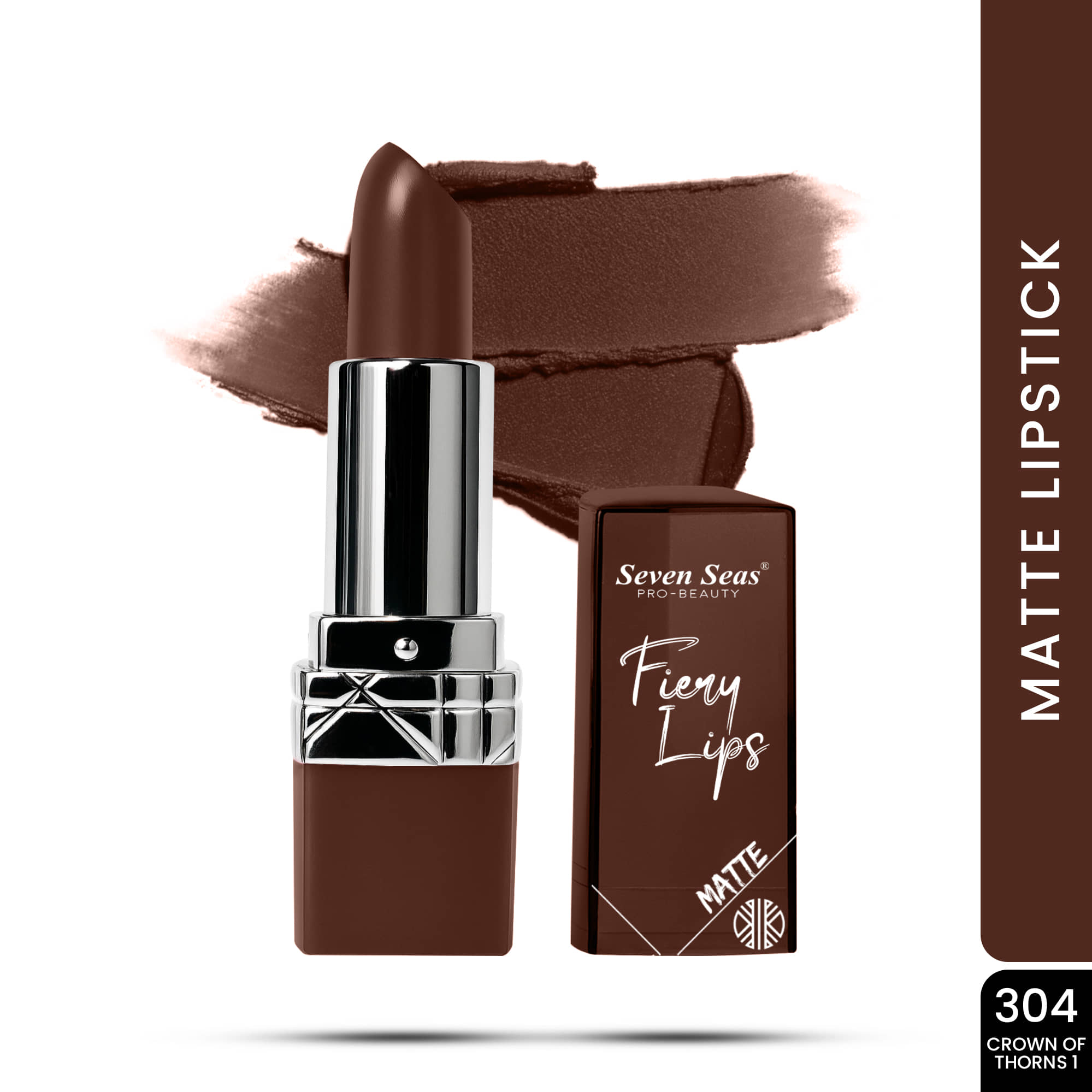 Seven Seas Deep Brown Matte Long Lasting Crayon Lipstick ( Pack of 1 )