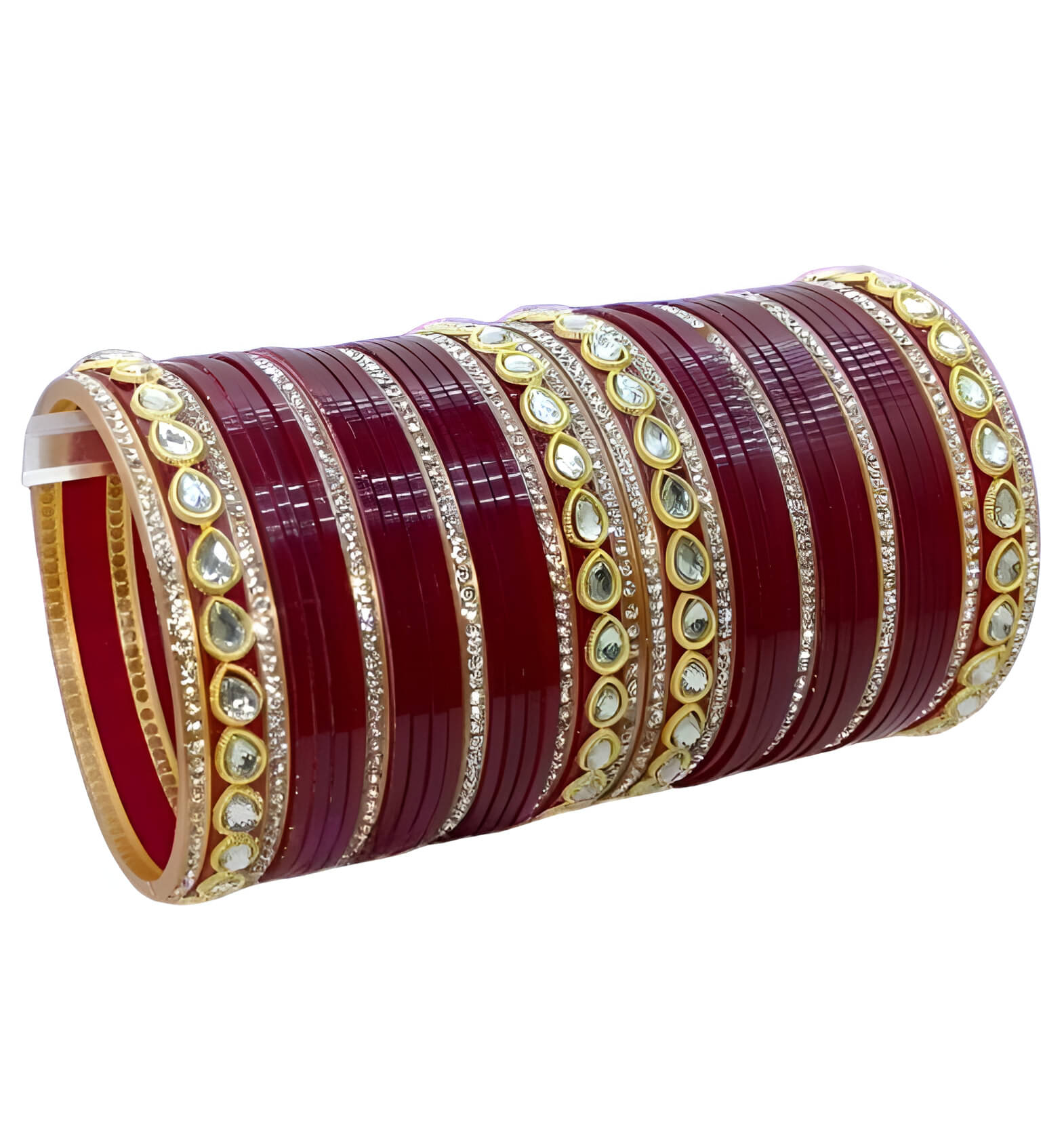     			Shiv Supplier Maroon Bangle ( Pack of 40 )
