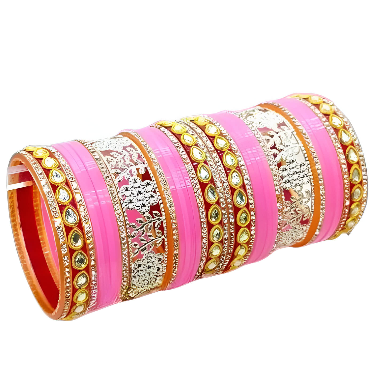     			Shiv Supplier Pink Bangle ( Pack of 34 )