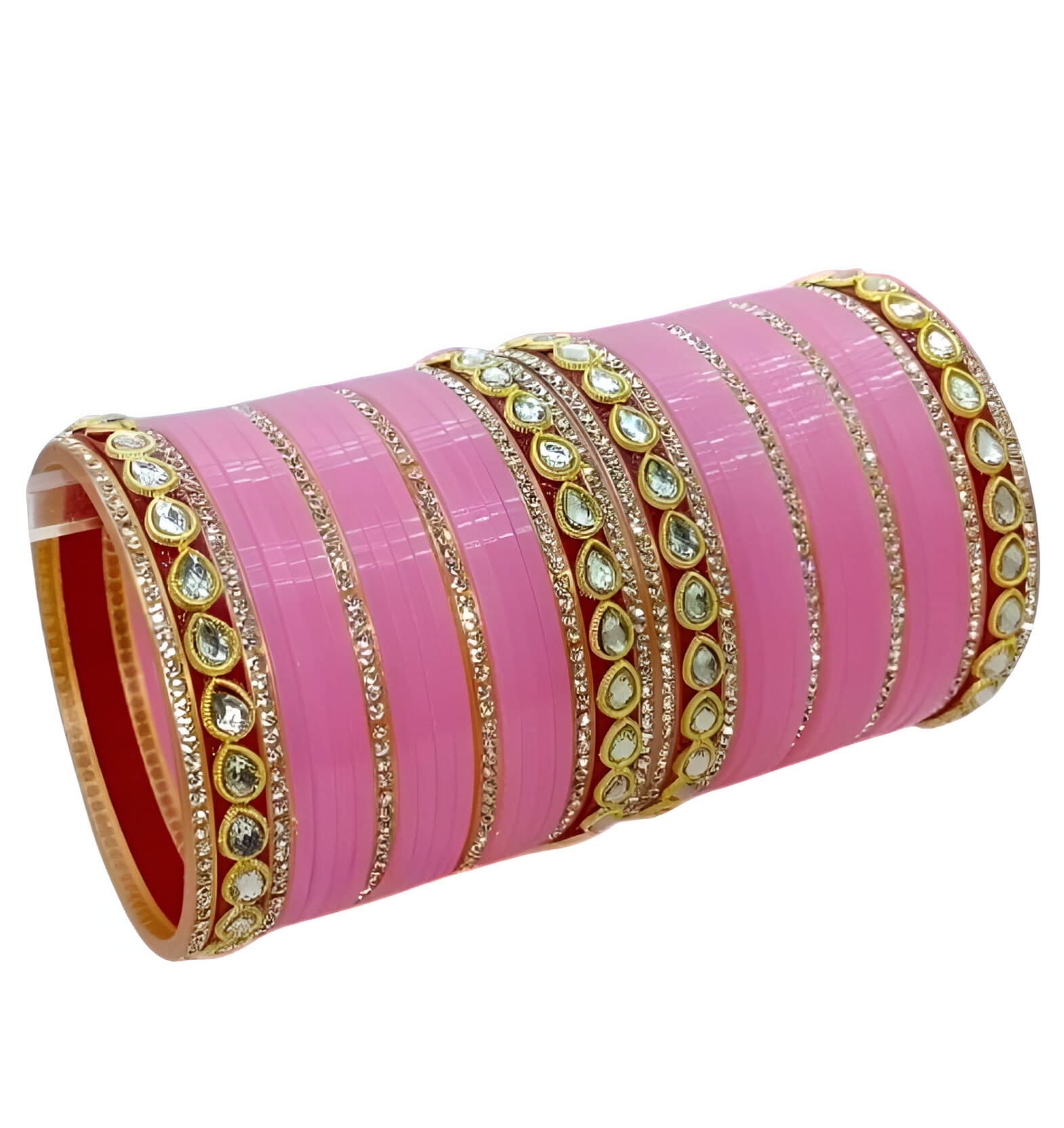     			Shiv Supplier Pink Bangle ( Pack of 40 )