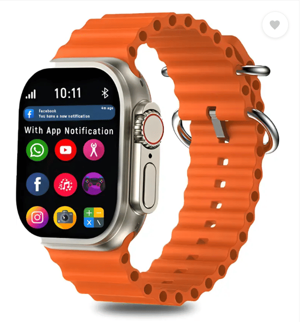 T800 Ultra Bluetooth calling, Multiple Watch Faces,Sleep Monitor, Camera. game Smartwatch (Orange Strap, Free Size) T800 Ultra Bluetooth calling, Multiple Watch Faces,Sleep Monitor, Camera. game Smartwatch (Orange Strap, Free Size)