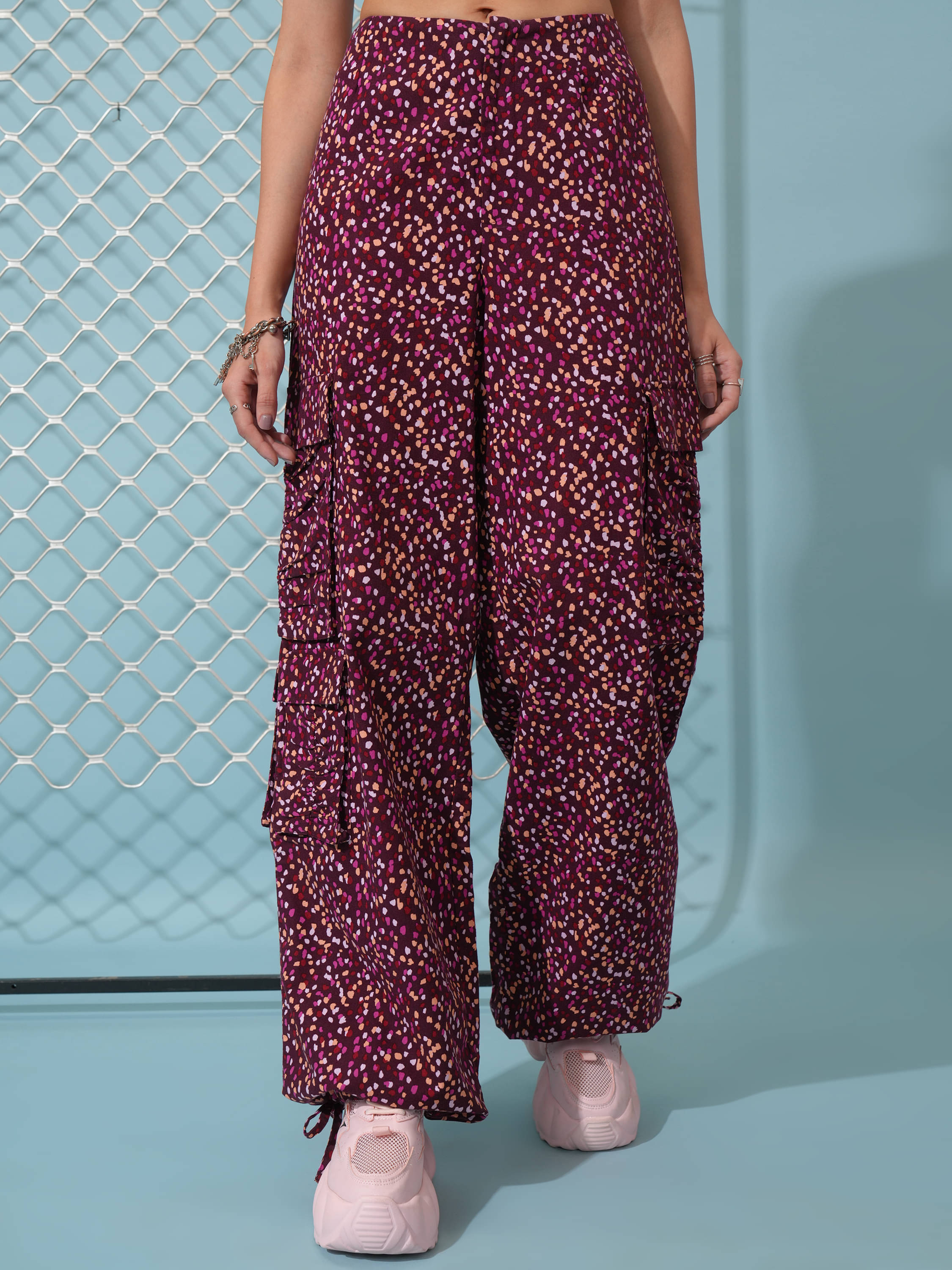     			Tokyo Talkies Women Cotton Casual Trousers ( Multicolor )