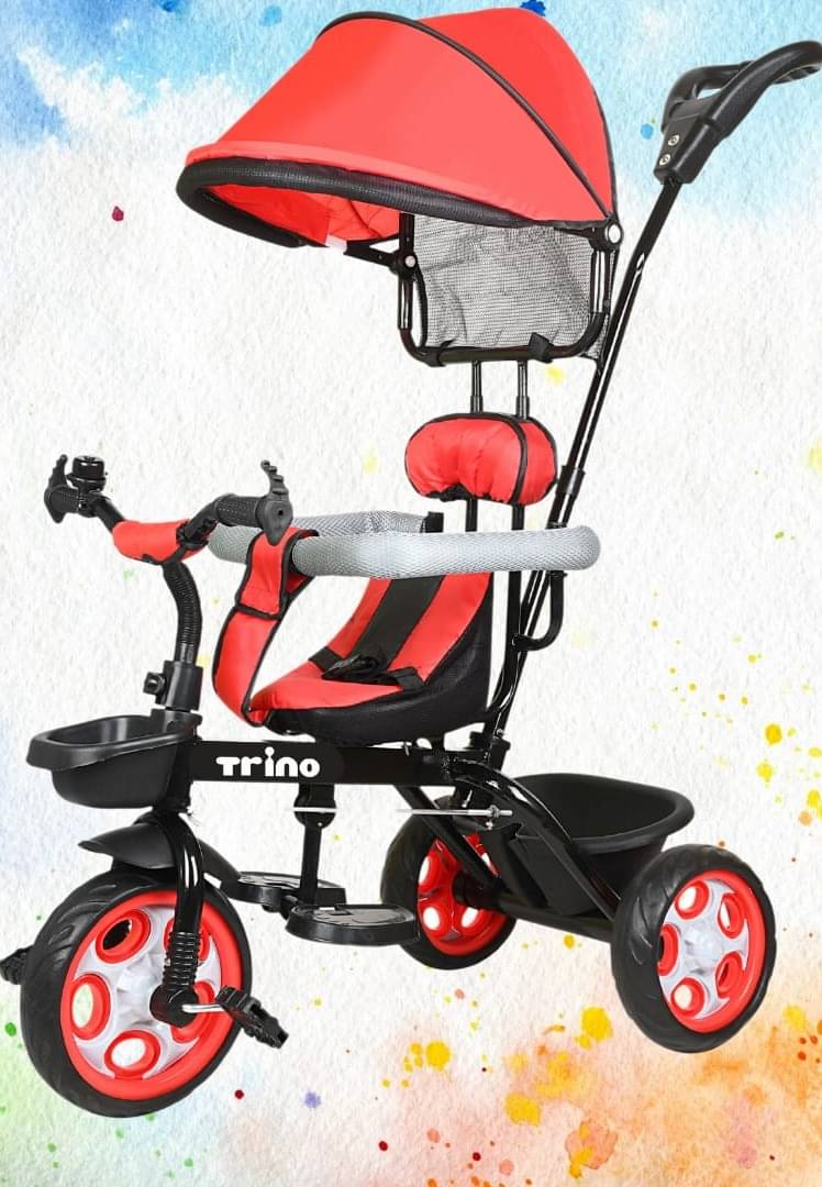     			Trino SRU100 PRO RD Canopy/Plug N Play Trike/Baby Tricycle with Parental Control for 1-5 Year Boys/Girls/Carrying Capacity Up to 35kgs Proudly Made in India.