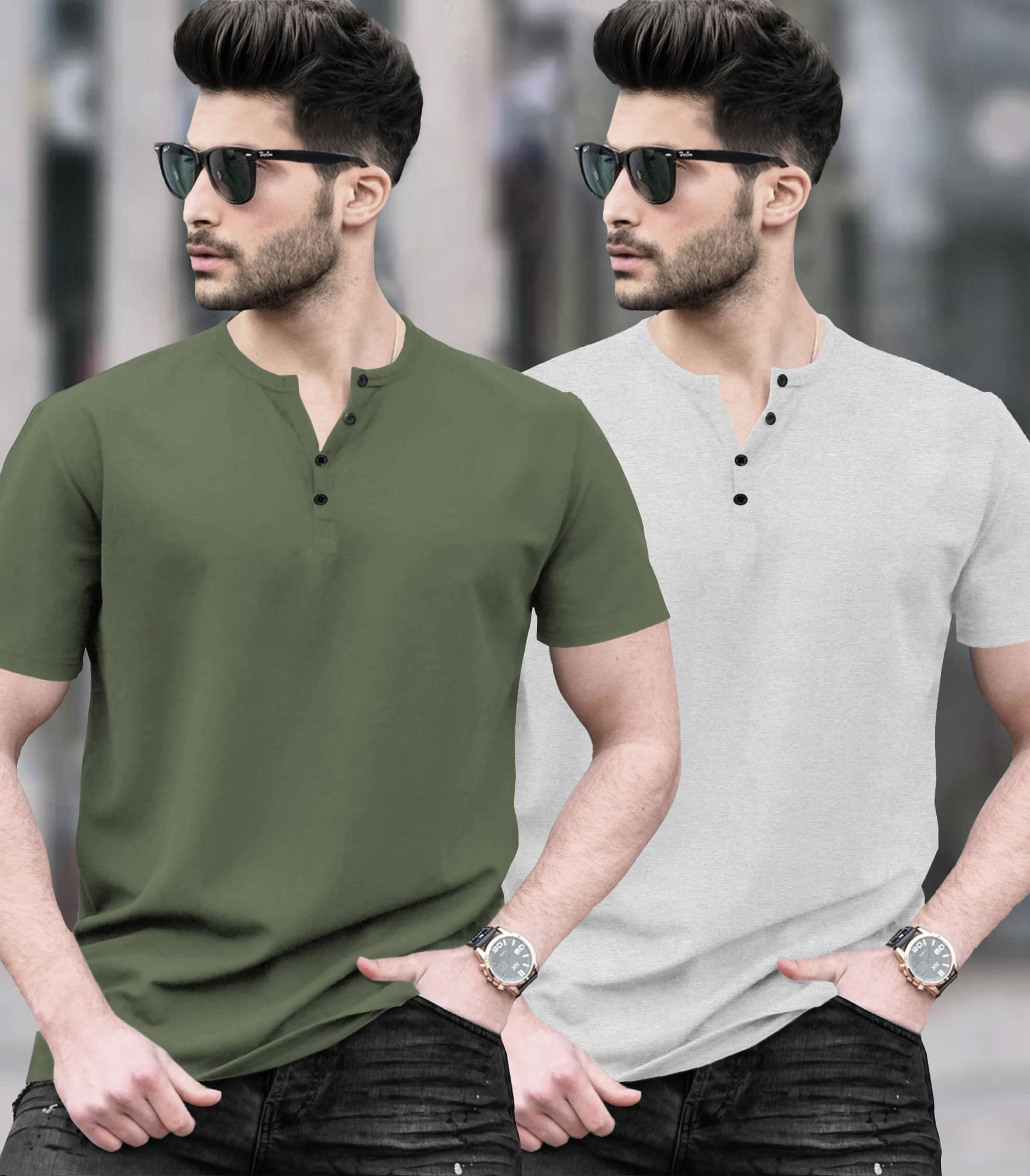 Tripr Men Cotton Blend Regular Fit Solid T-Shirt ( Multicolor9 ) Tripr Men Cotton Blend Regular Fit Solid T-Shirt ( Multicolor9 )