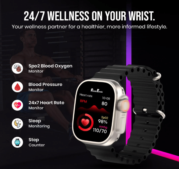 Ultra Smart Watch with Beautiful Strap, Bluetooth Calling Smart Watch, 1.99" Touch Display with Fitness & Outdoor, Health & Medical Tracker, 8 Unique UI Interactions Ultra Smart Watch with Beautiful Strap, Bluetooth Calling Smart Watch, 1.99" Touch Display with Fitness & Outdoor, Health & Medical Tracker, 8 Unique UI Interactions