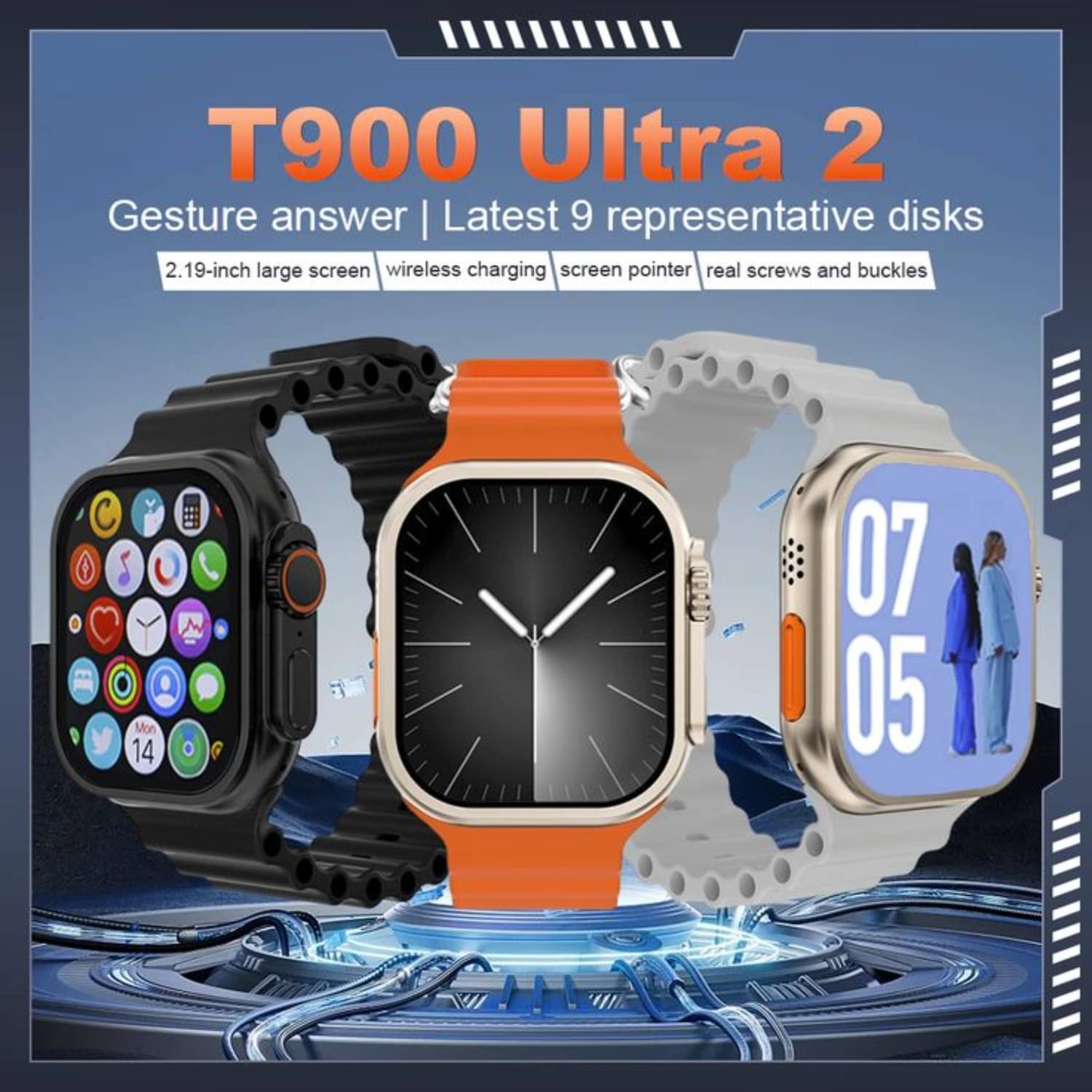 Ultra Smart Watch with Beautiful Strap, Bluetooth Calling Smart Watch, 1.99" Touch Display with Fitness & Outdoor, Health & Medical Tracker, 8 Unique UI Interactions Ultra Smart Watch with Beautiful Strap, Bluetooth Calling Smart Watch, 1.99" Touch Display with Fitness & Outdoor, Health & Medical Tracker, 8 Unique UI Interactions
