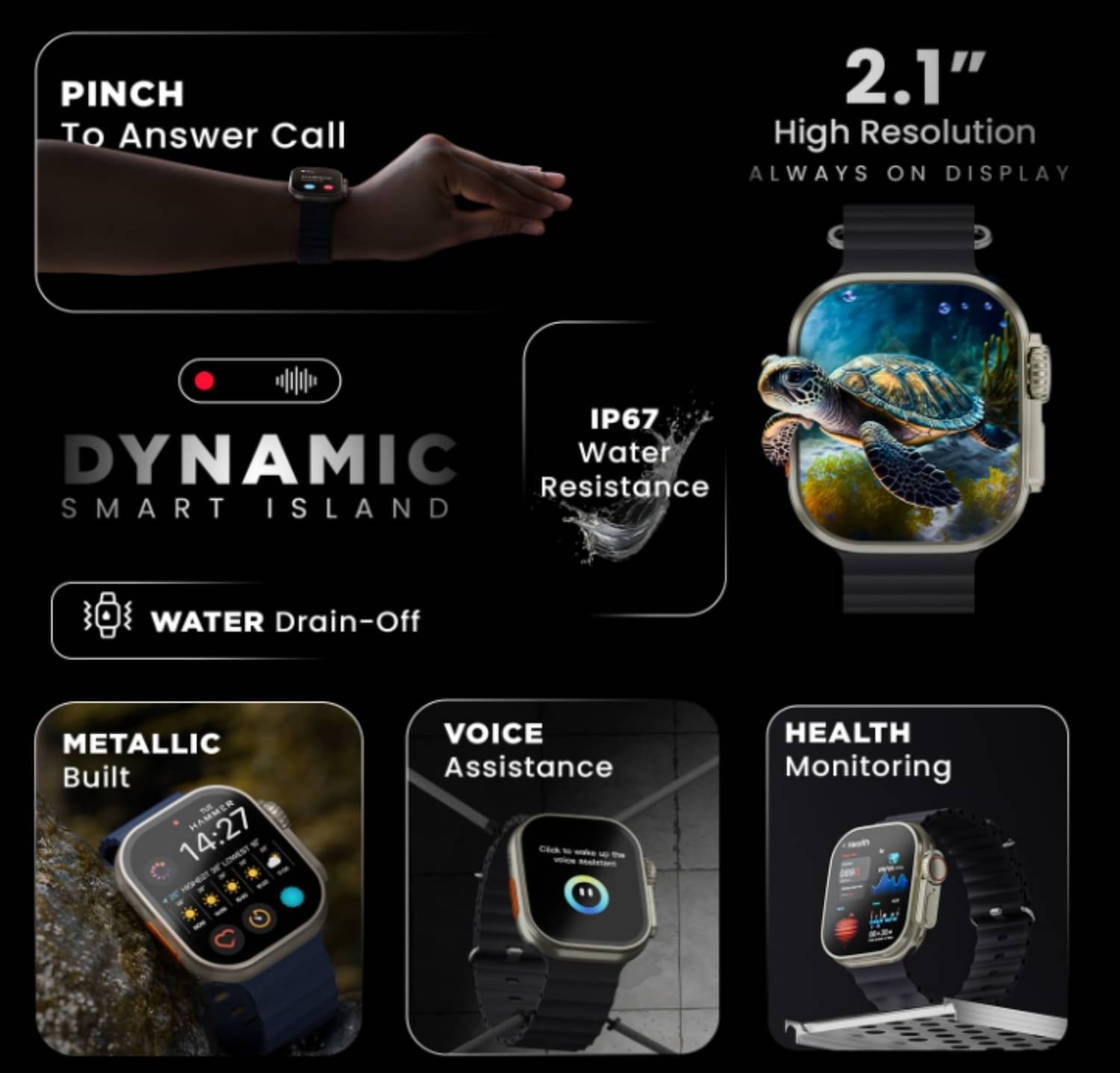     			Ultra Smart Watch with Beautiful Strap, Bluetooth Calling Smart Watch, 1.99" Touch Display with Fitness & Outdoor, Health & Medical Tracker, 8 Unique UI Interactions