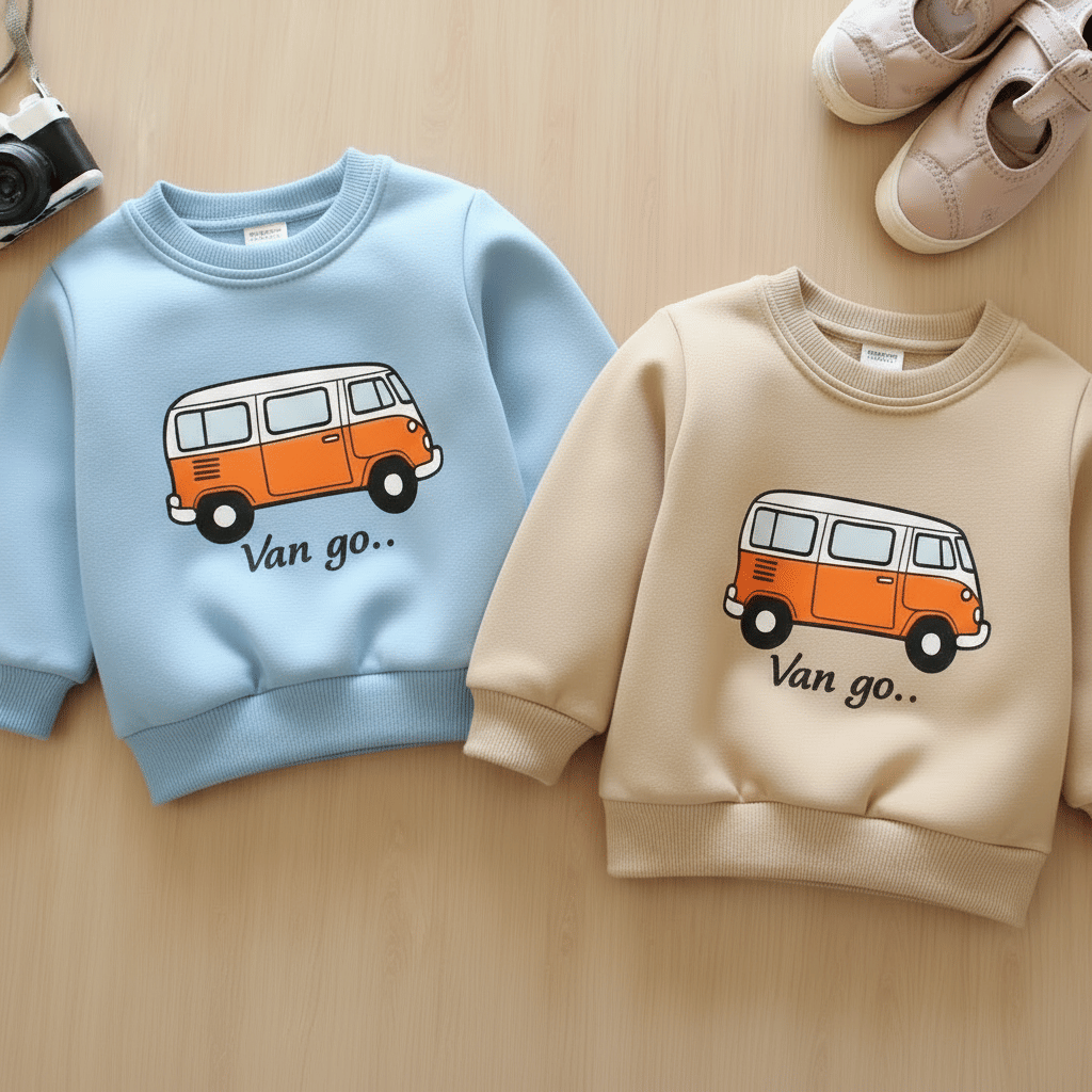     			YAKFIT Pack of 2 Boys Fleece Sweatshirt ( Sky Blue,Beige )