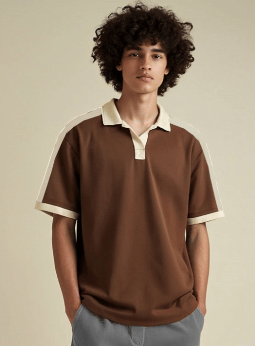     			Ytrick Men Cotton Blend Regular Fit Solid Polo T Shirt ( Brown )