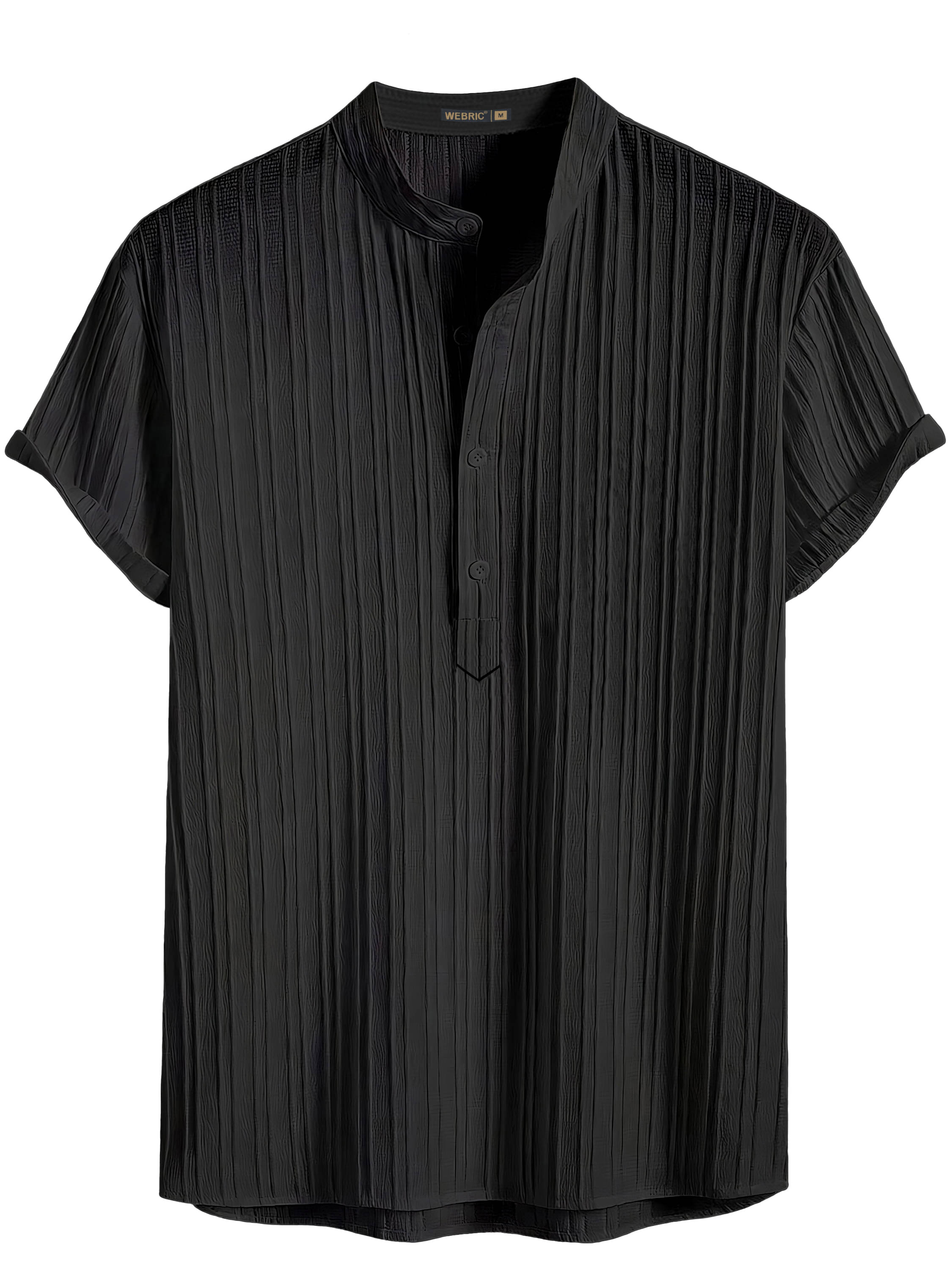     			color bucket Black Cotton Blend Men's Shirt Style Kurta ( Pack of 1 )
