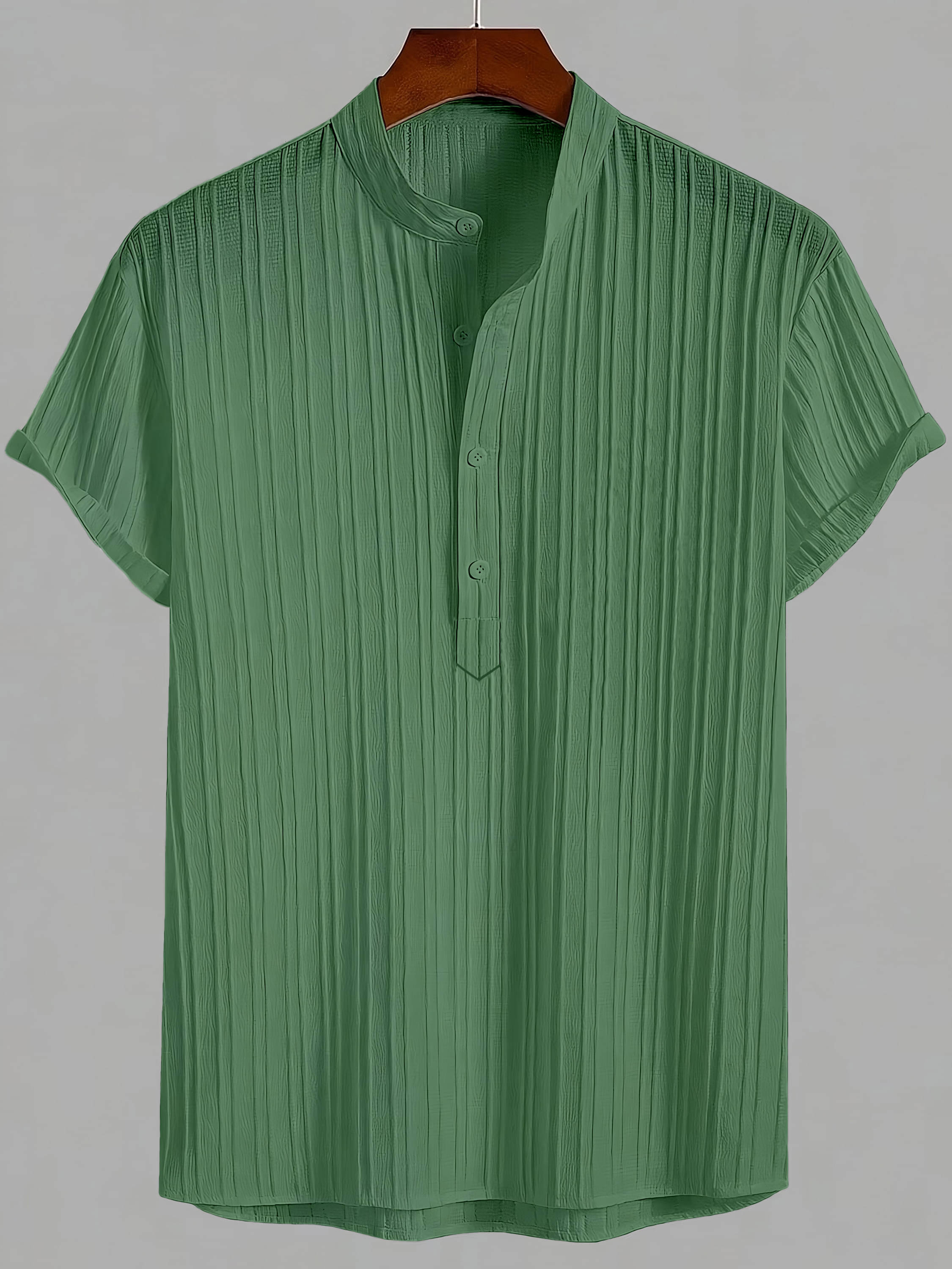 color bucket Green Cotton Blend Men's Shirt Style Kurta ( Pack of 1 ) color bucket Green Cotton Blend Men's Shirt Style Kurta ( Pack of 1 )