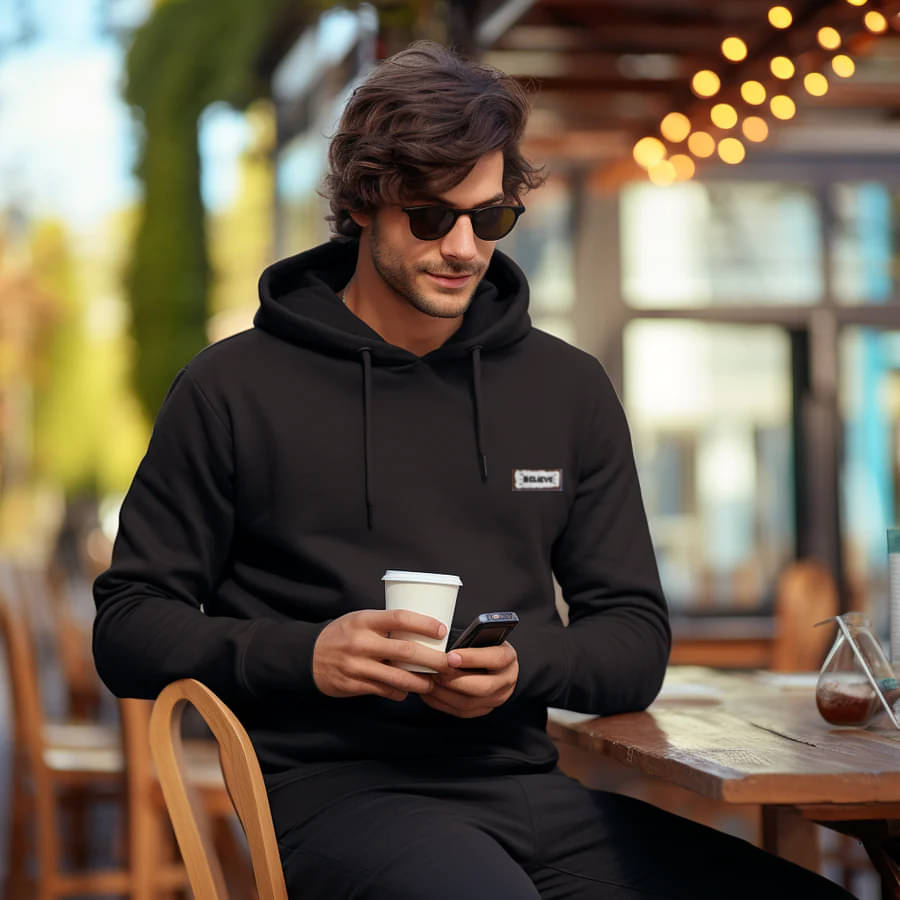 fashlook Woollen Hooded Men's Sweatshirt - Black ( Pack of 1 )     			fashlook Woollen Hooded Men's Sweatshirt - Black ( Pack of 1 )