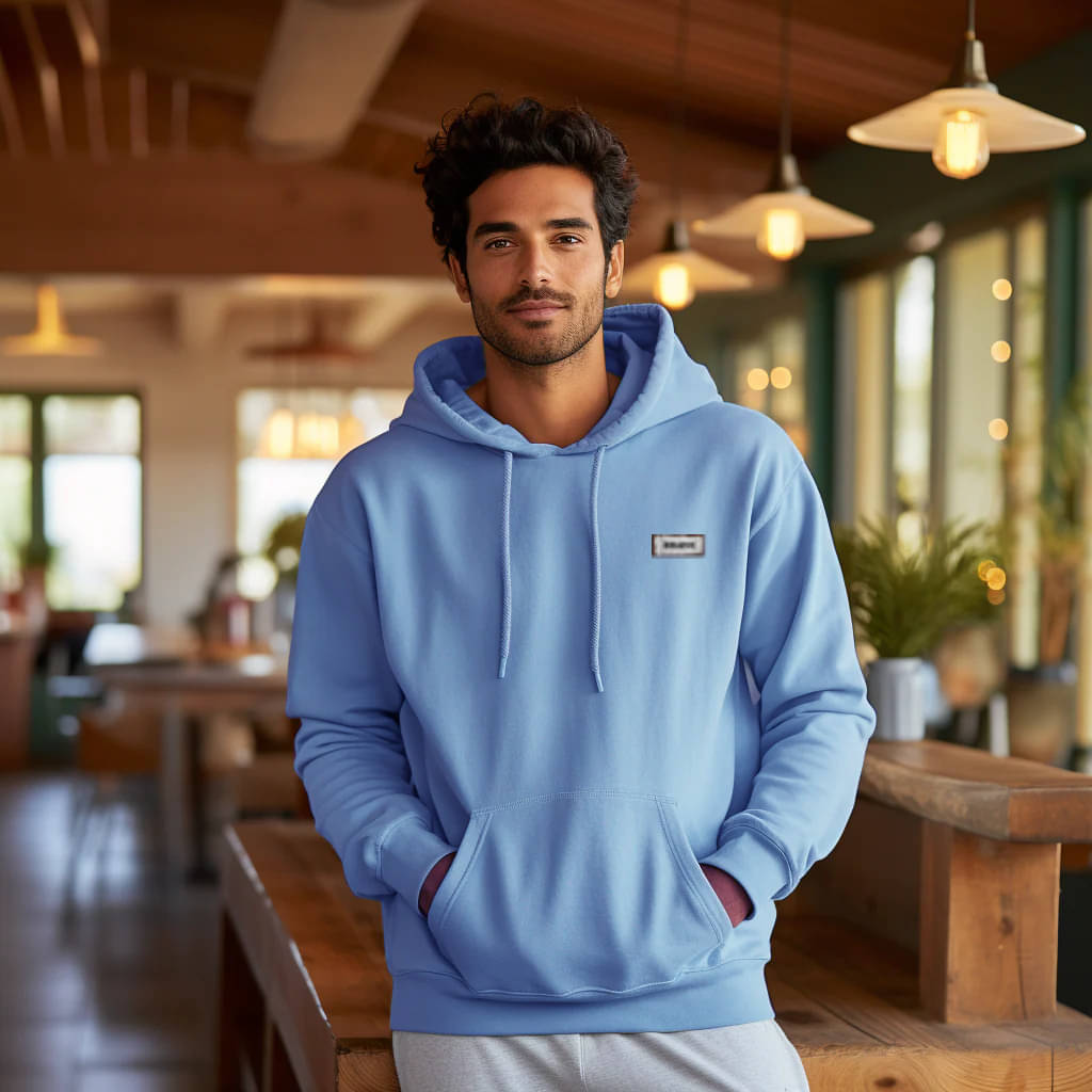     			fashlook Woollen Hooded Men's Sweatshirt - Blue ( Pack of 1 )
