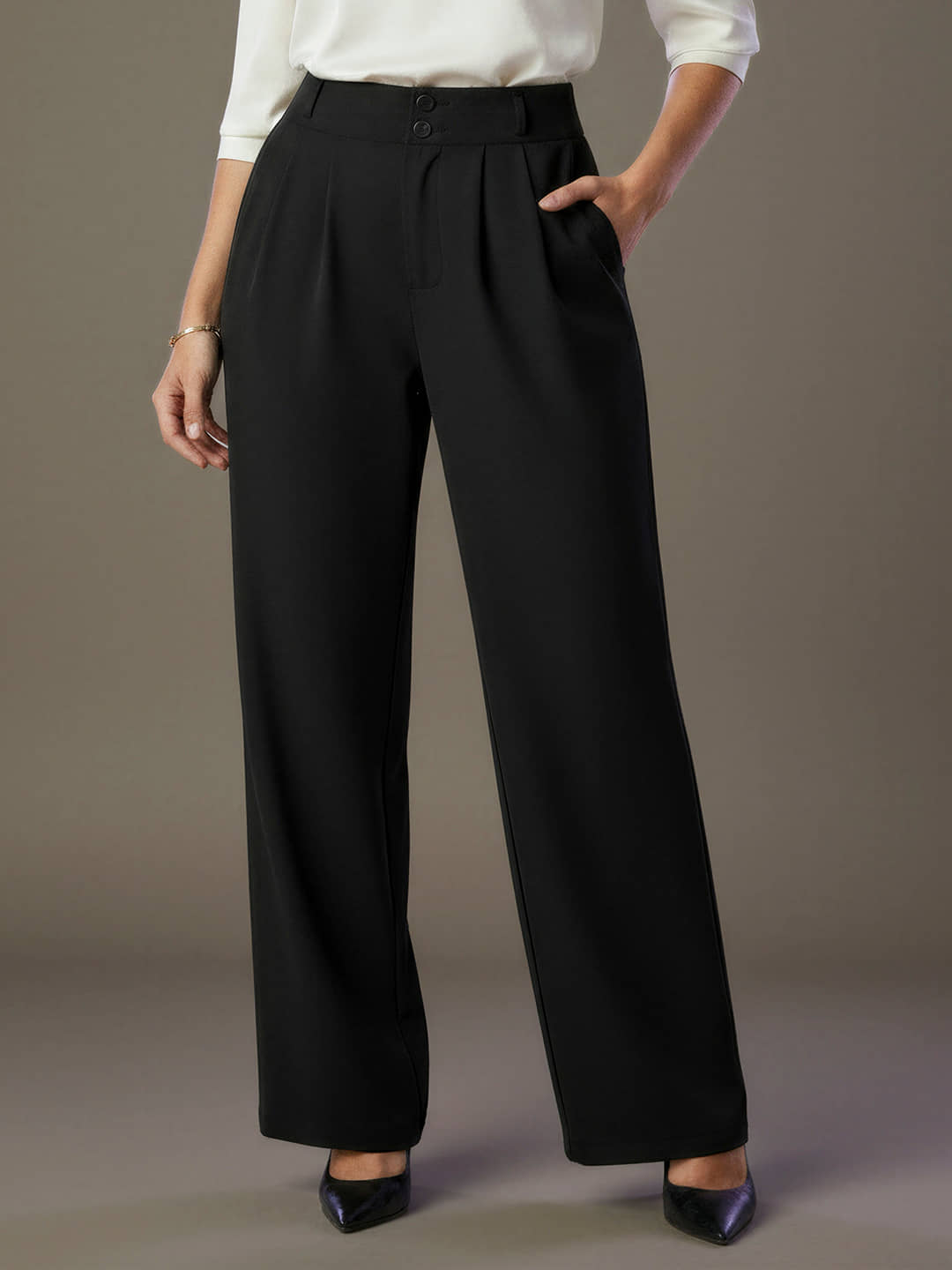 Addyvero Women Polyester Casual Trousers ( Black ) - Trousers | Buy online on ZillyBuy