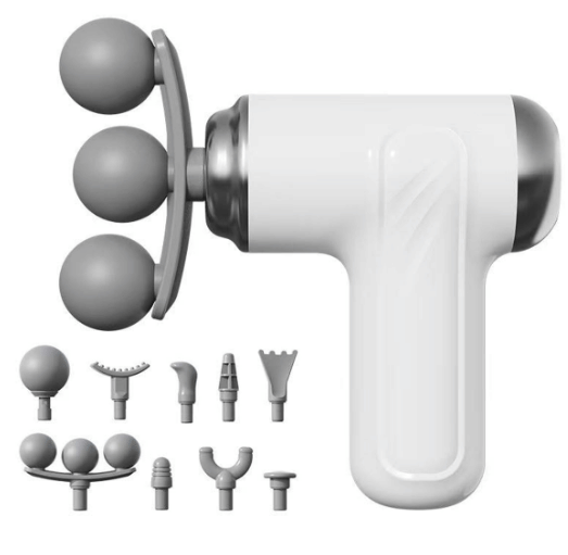     			Amz Massager Gun for Body Pain Relief, 9 Adjustable Head Mini Massage Gun for Deep Tissue, Muscle & Body Pain Relief, Shoulder, Back, Foot (Pack Of 1)