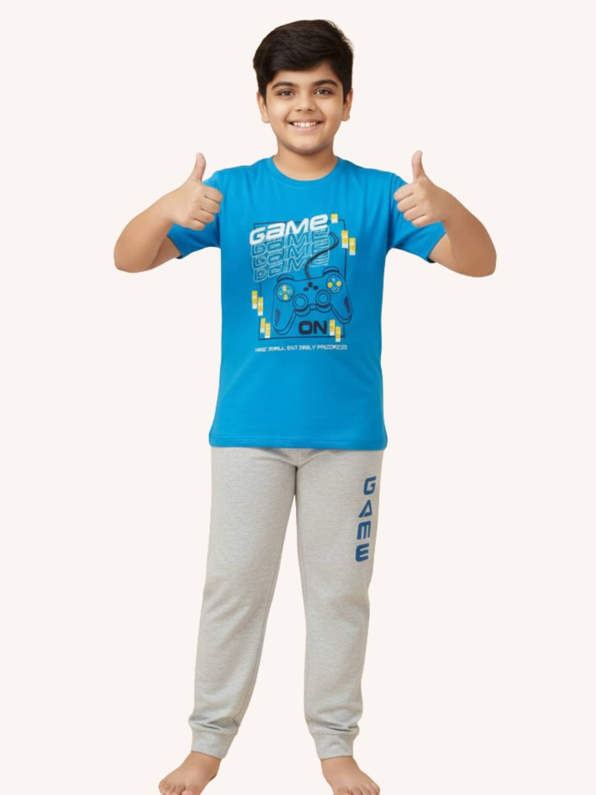     			Arsha lifestyle Pack of 1 Boys Cotton Blend Nightsuit Set ( Blue )