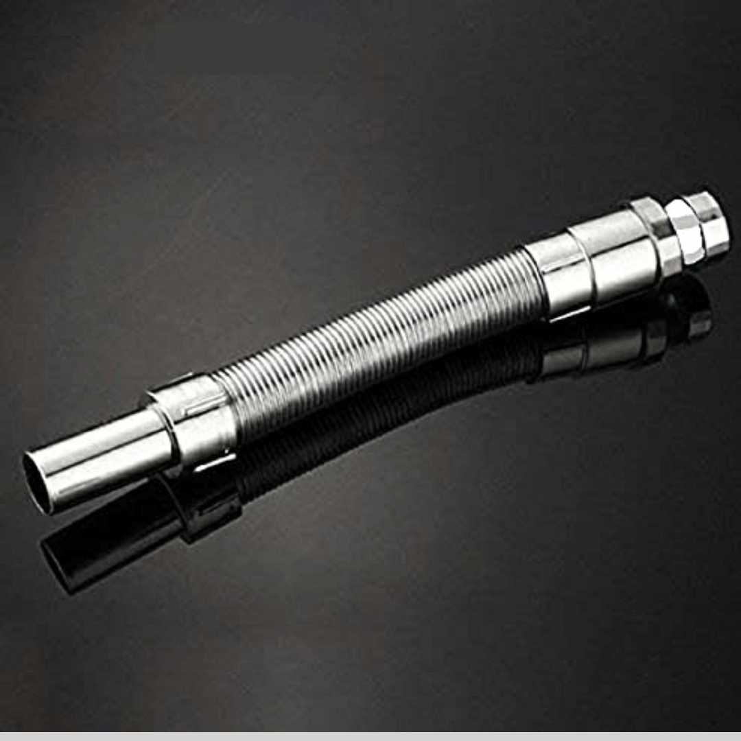     			BATHONIX PVC Chrome Plated Flexible Waste Pipe 1-1/4" for Kitchen Sink Heavy Duty Waste Water Drain Hose Outlet Tube Connector - Pack of 1