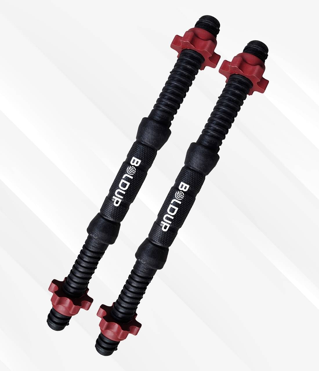     			Boldup PVC Dumbbell Rod 14 Inch with Spin Lock Collars | Non-Slip Grip | Heavy-Duty Steel Core | Adjustable Dumbbell Handle Bar for Home & Gym Workout 2 pc black 14 inch