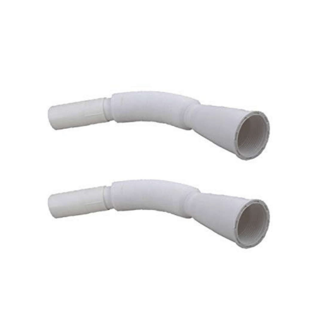 COSVIT Flexible PVC Waste Pipe 1-1/4" for Kitchen Sink Heavy Duty Waste Water Drain Hose Outlet Tube Connector - Pack of 2