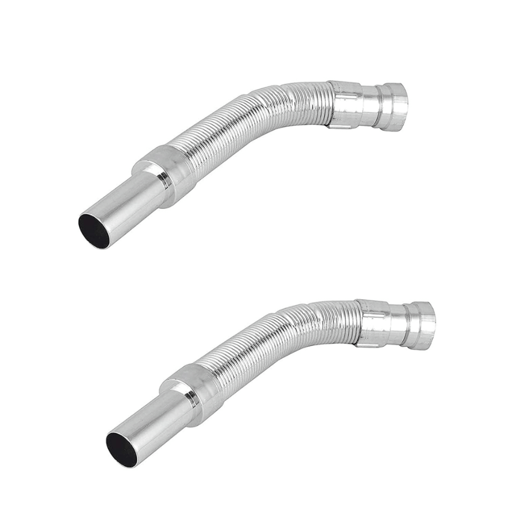 COSWARE PVC Chrome Plated Flexible Waste Pipe 1-1/4" for Kitchen Sink Heavy Duty Waste Water Drain Hose Outlet Tube Connector (Pack of 2) COSWARE PVC Chrome Plated Flexible Waste Pipe 1-1/4" for Kitchen Sink Heavy Duty Waste Water Drain Hose Outlet Tube Connector (Pack of 2)