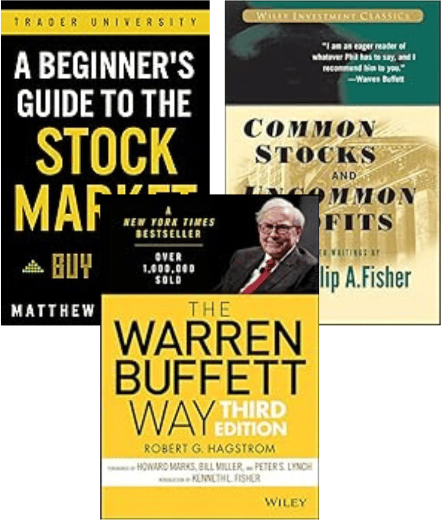     			Common Stocks and Uncommon Profits + A Beginner's Guide to the Stock Market + The Warren Buffett Way