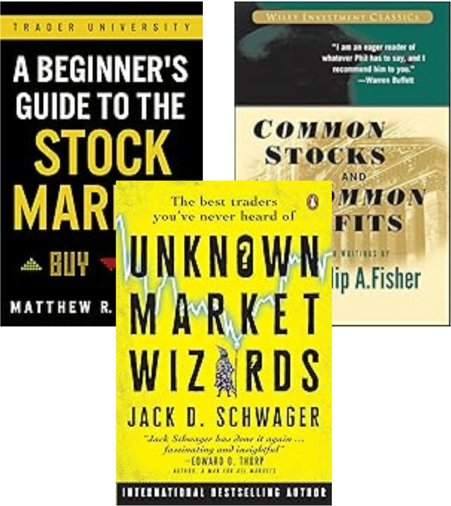     			Common Stocks and Uncommon Profits + A Beginner's Guide to the Stock Market + Unknown Market Wizards