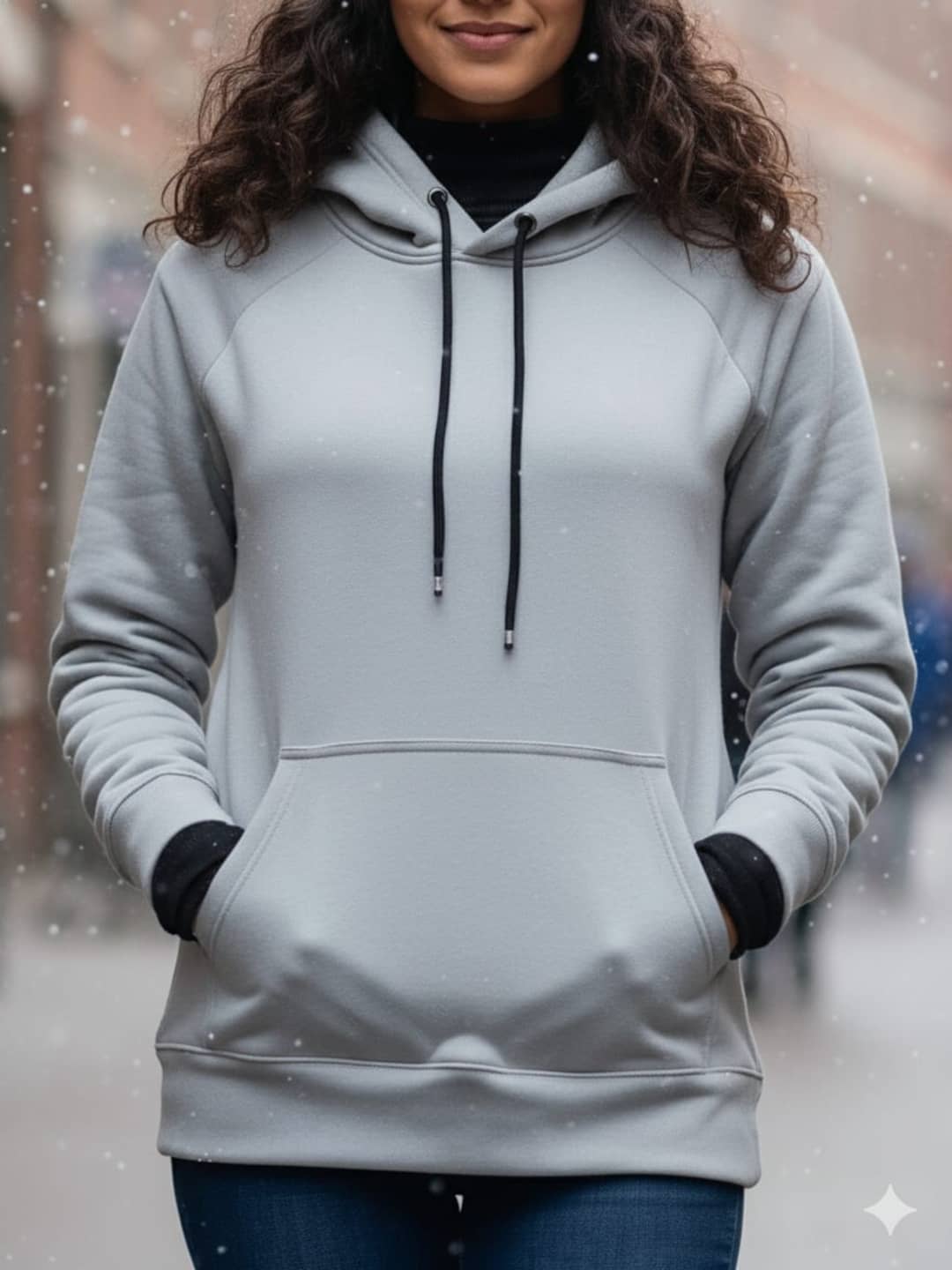 ELBATROSS Women Fleece Hooded Sweatshirt For Light Winters ( Olive )